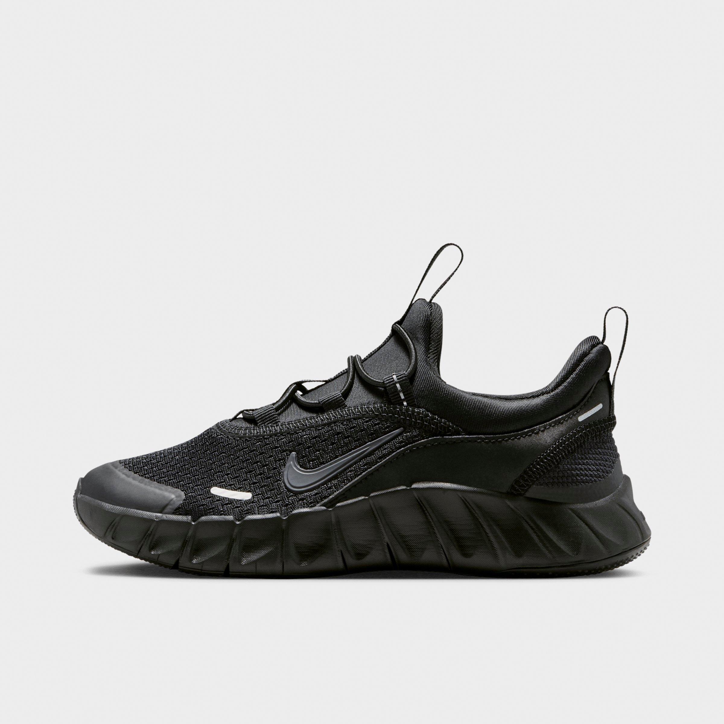 Nike Little Kids Free Ride Stretch Lace Running Shoes in Black/Anthracite Size: 13.0
