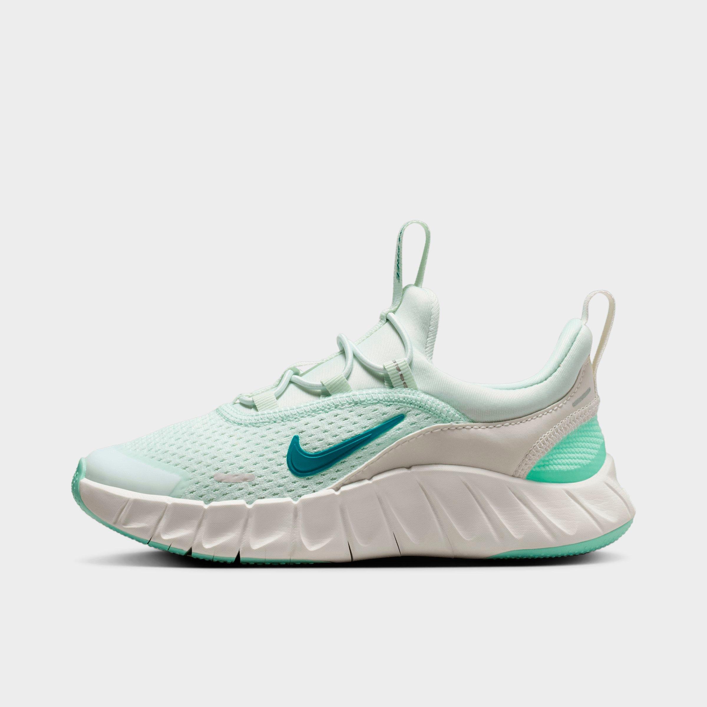 Nike Little Kids Free Ride Stretch Lace Running Shoes in Barely Green/Arctic Green/Phantom Size: 11.0