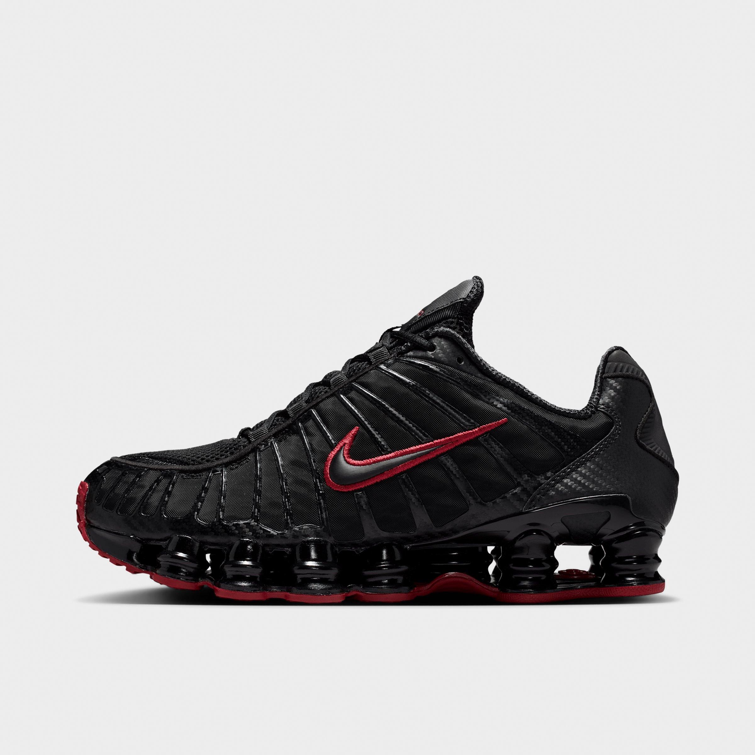 Nike Men's Shox TL Casual Shoes in Black/Tough Red/Black Size: 9.0