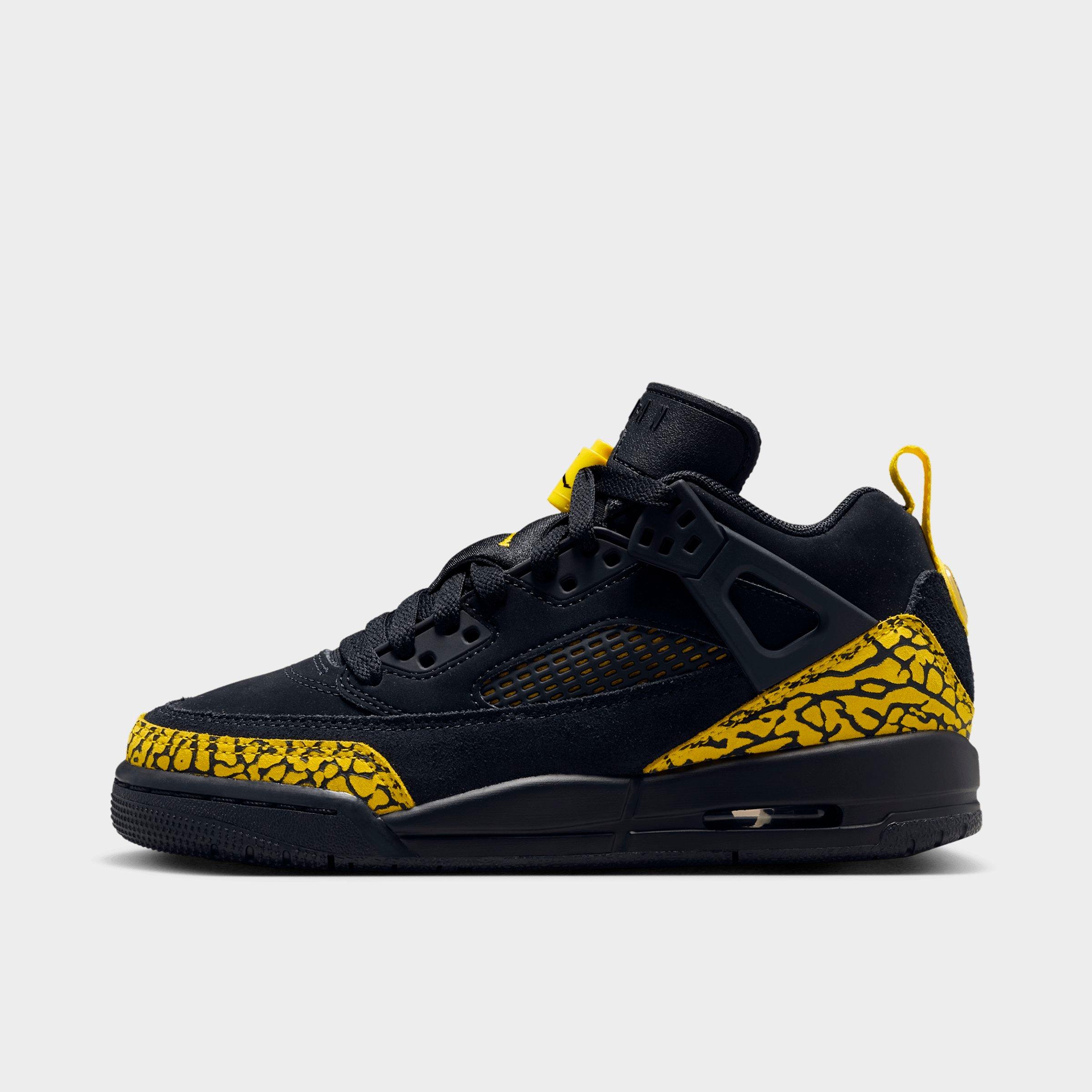 Jordan Big Kids Spizike Low Casual Shoes in Black/Speed Yellow/Speed Yellow Size: 6.0