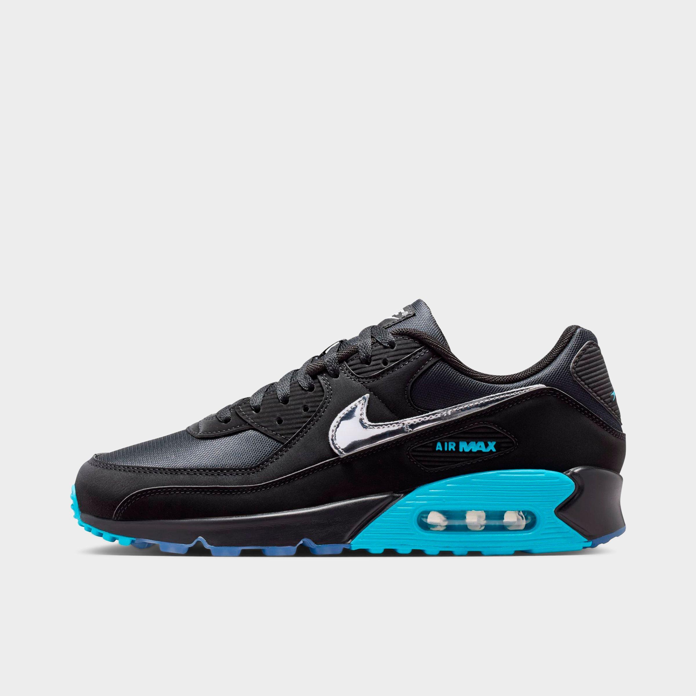 Nike Men's Air Max 90 Premium Scorpion Casual Shoes in Black/Gamma Blue/Ice Size: 9.5