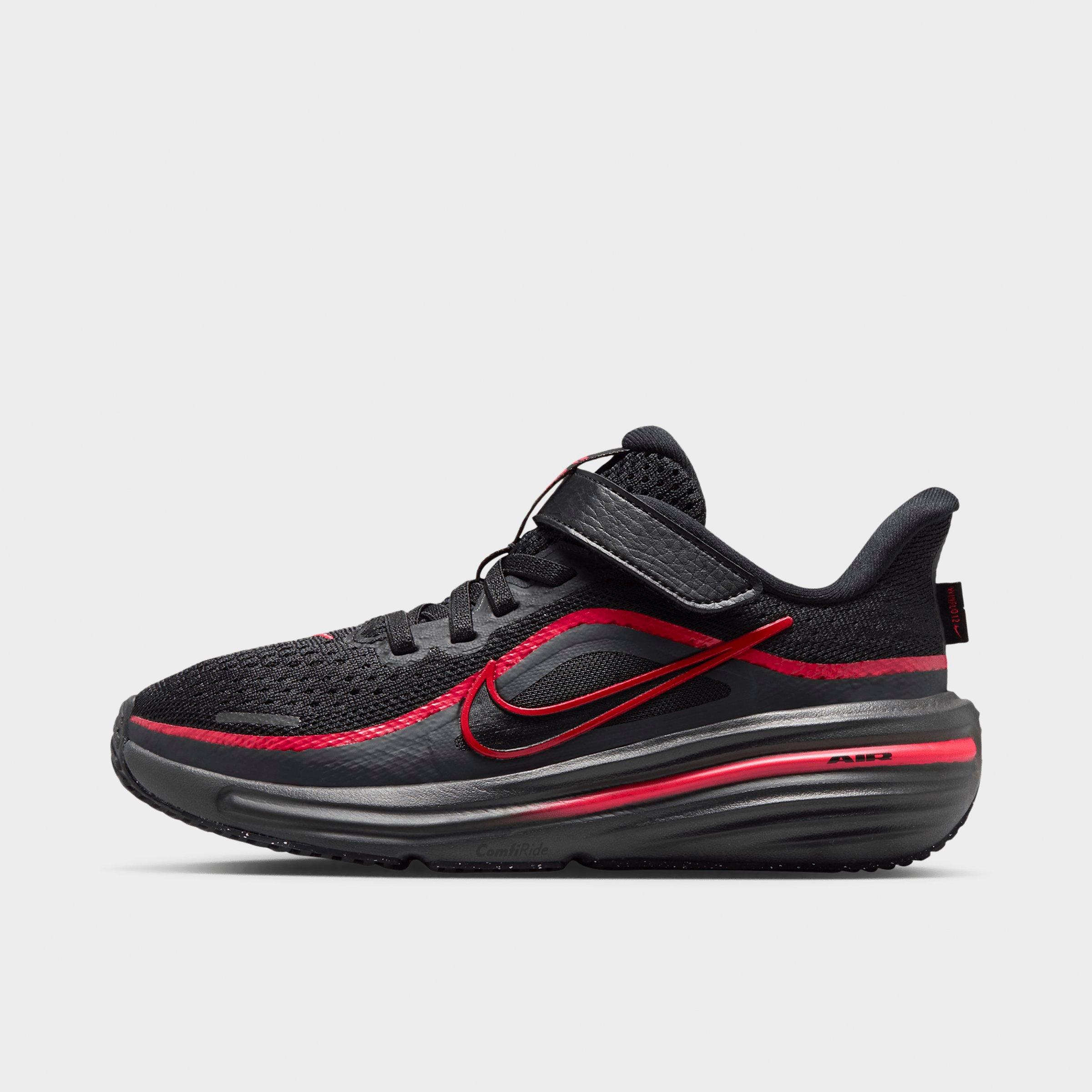 Nike Little Kids Winflo 12 Road Running Shoes in Black/Red Orbit/Dark Smoke Grey Size: 13.0