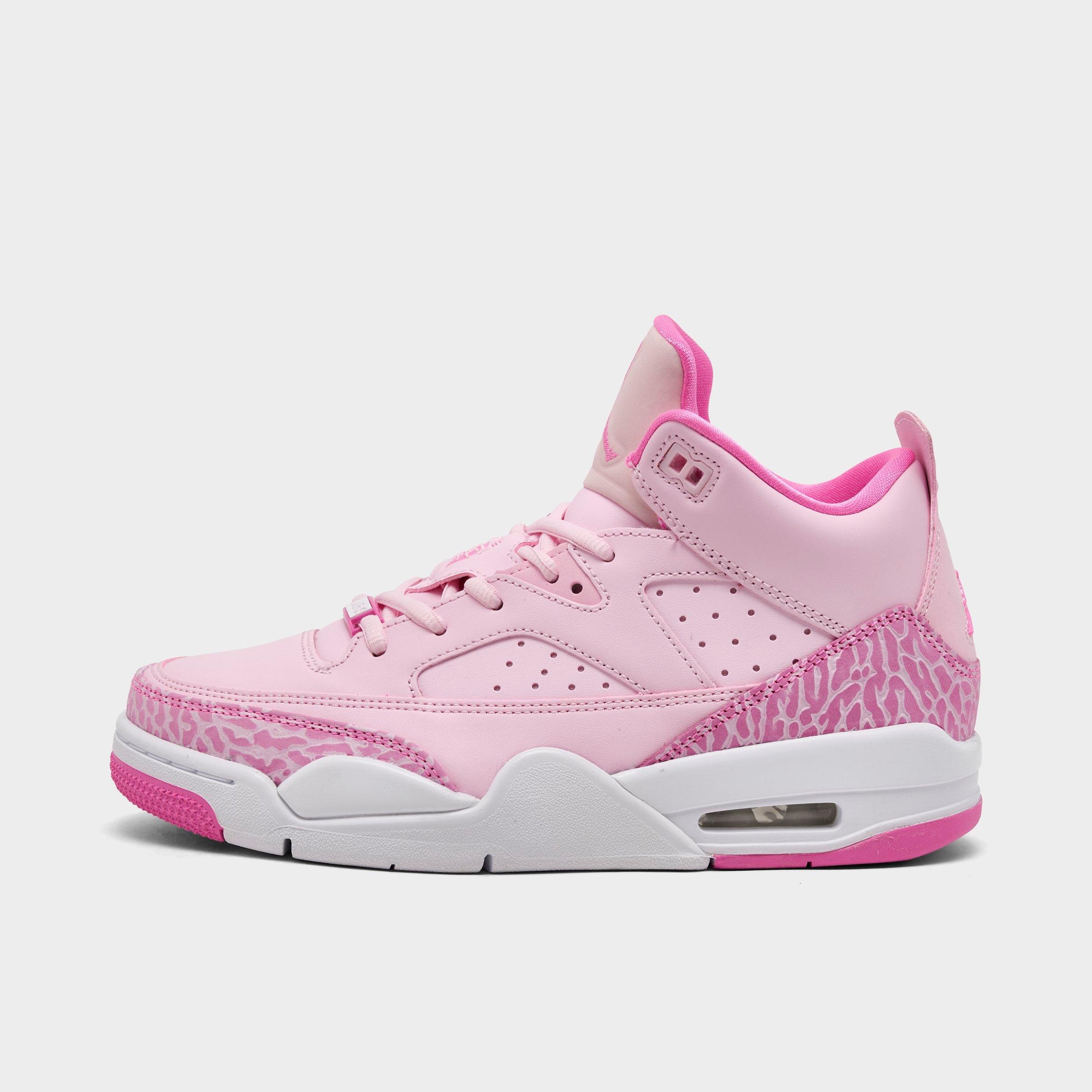 Jordan Big Kids Air Son of Mars Low Casual Shoes in Pink Foam/White/China Rose Size: 4.0