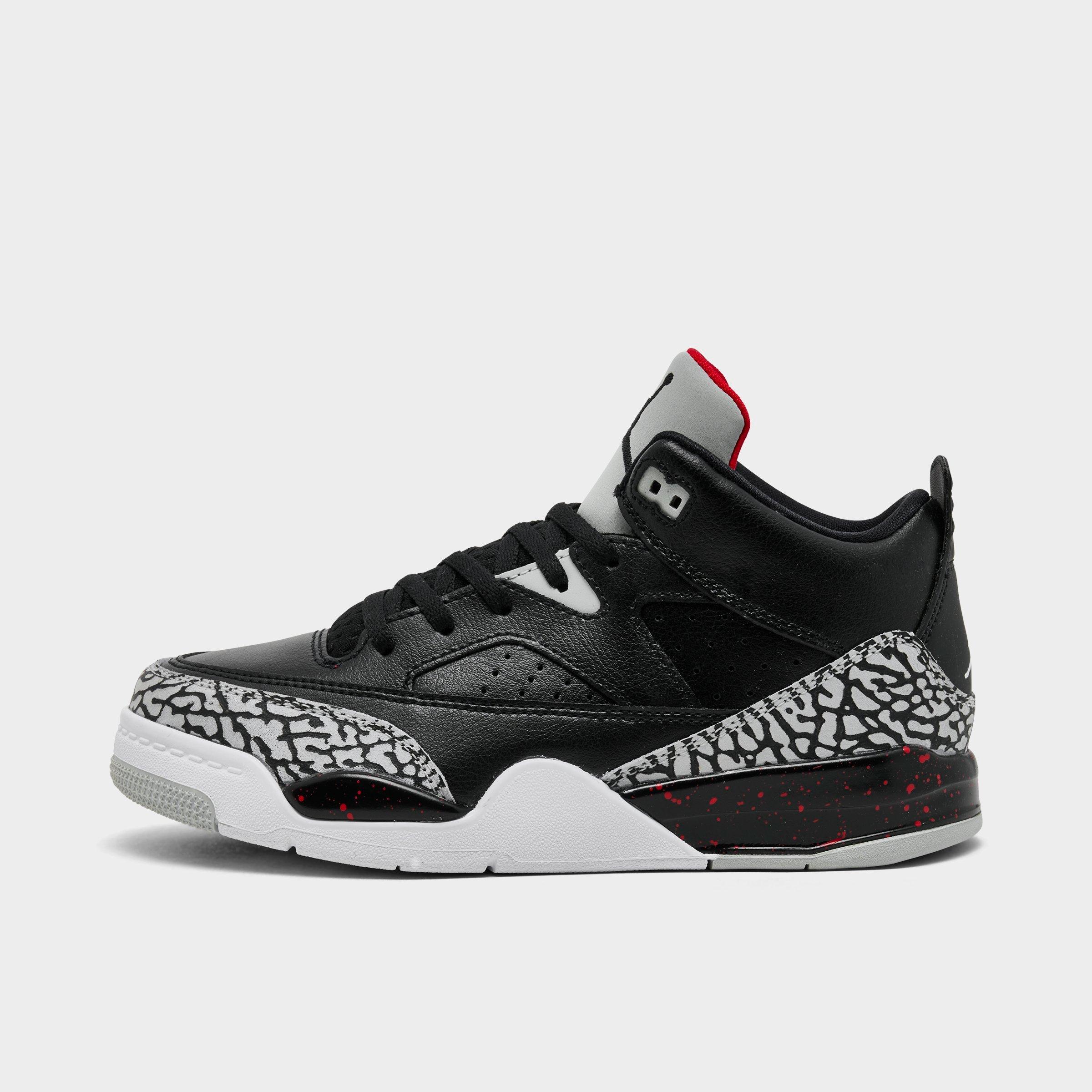 Jordan Little Kids Air Son of Mars Low Casual Shoes in Black/Cement Grey/University Red Size: 11.0