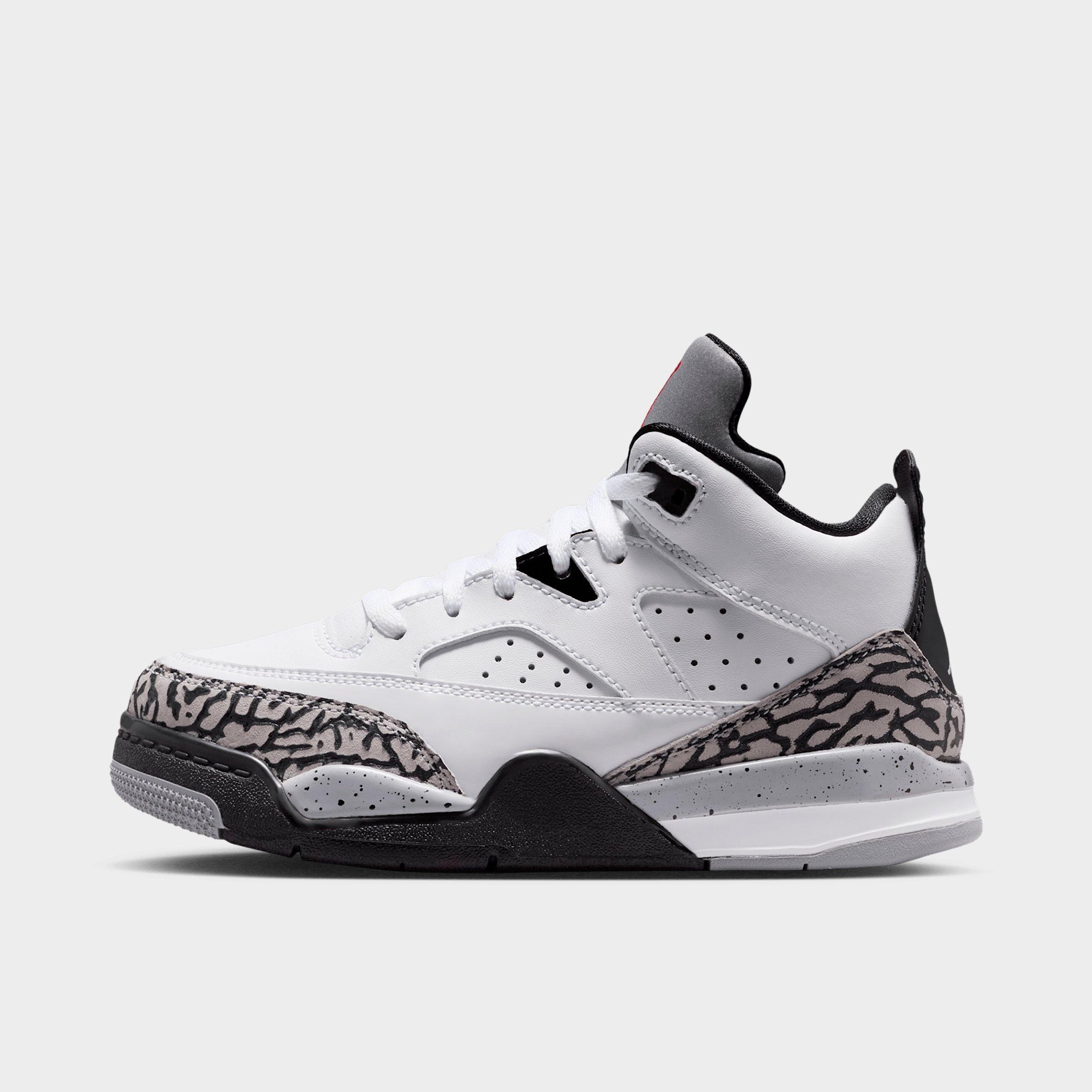 Jordan Little Kids Air Son of Mars Low Casual Shoes in White/Gym Red/Black Size: 12.0