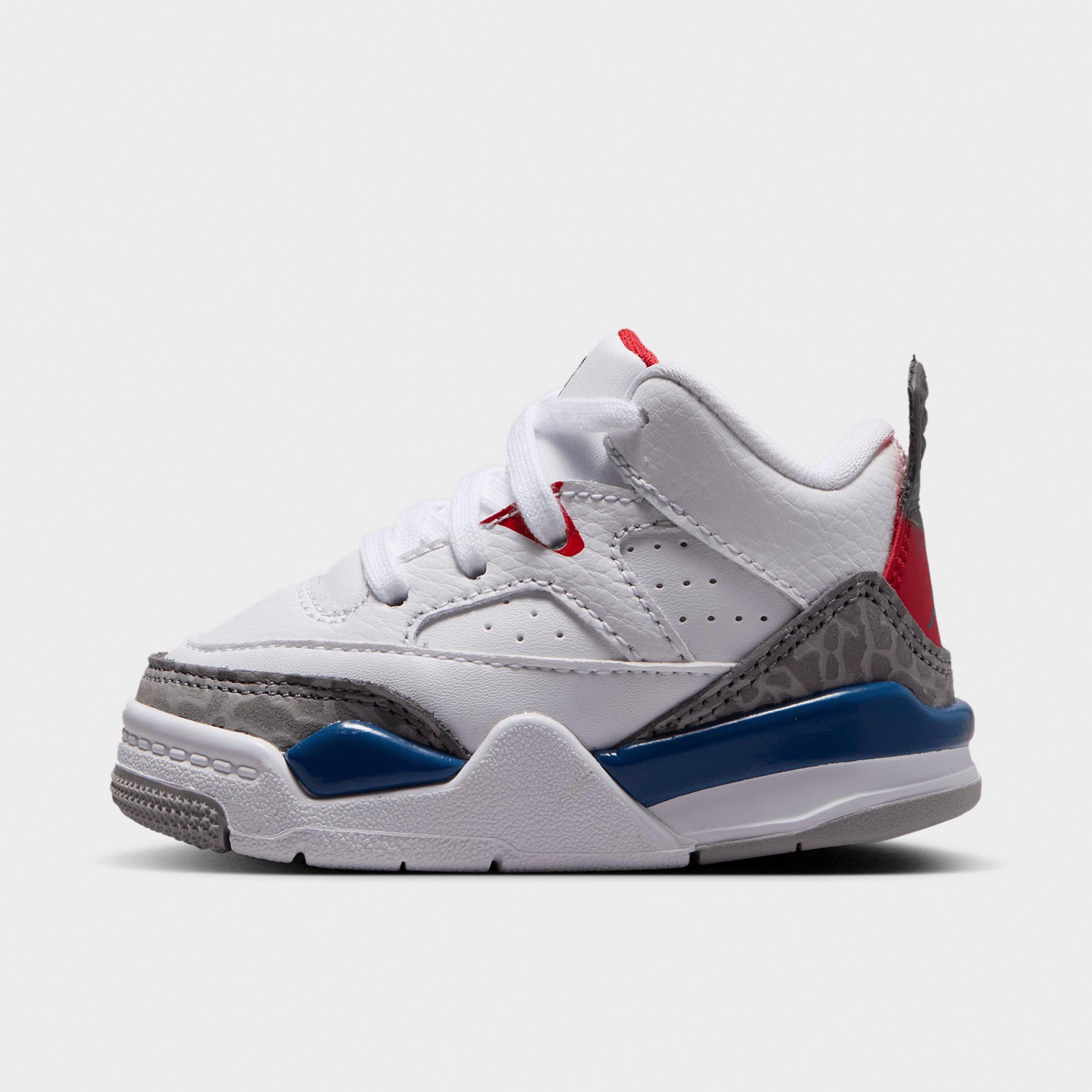 Jordan Kids Toddler Air Son of Mars Low Casual Shoes in White/Varsity Red/Light Smoke Grey Size: 3.0