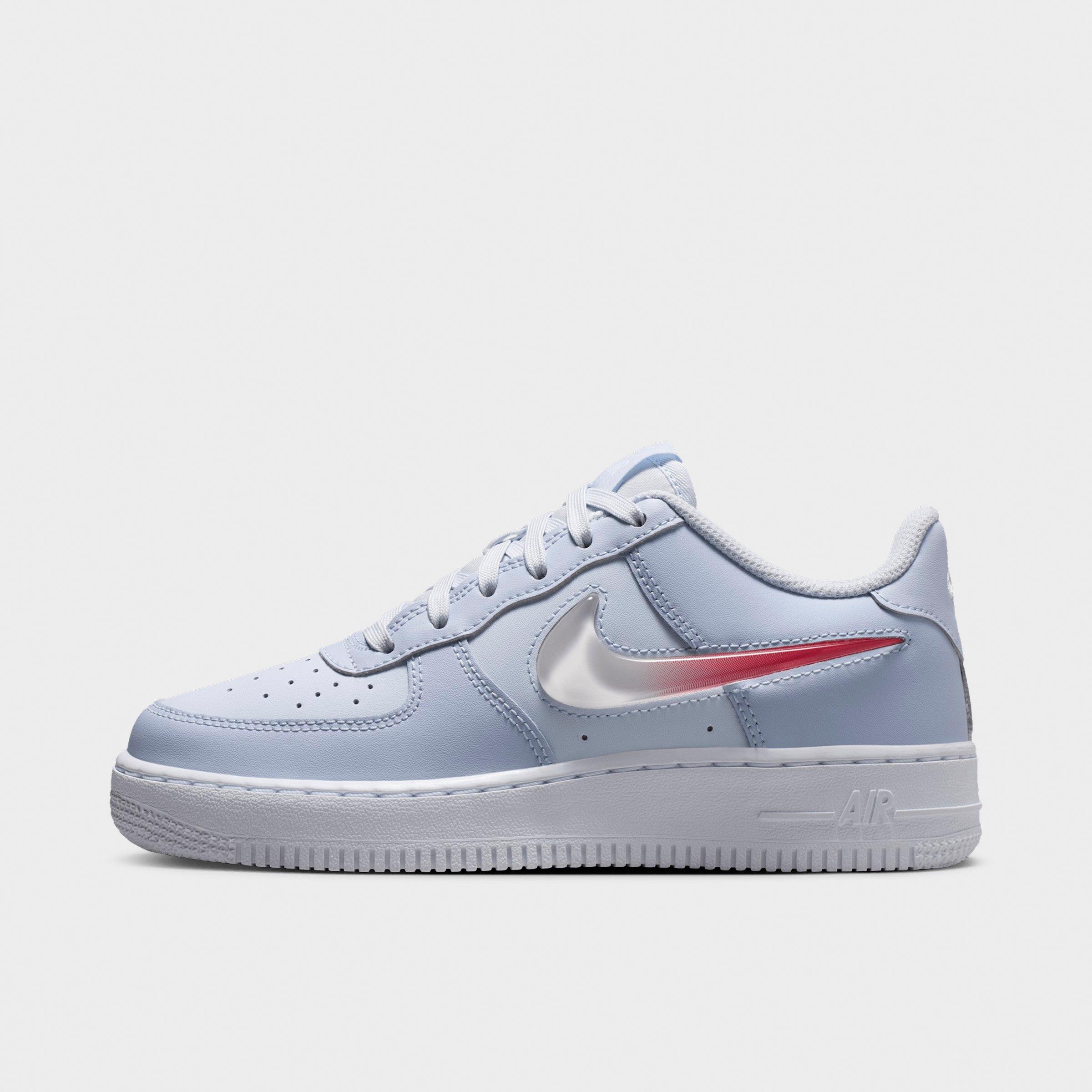 Nike Big Kids Air Force 1 Low Casual Shoes in Football Grey/Ghost/White Size: 6.5
