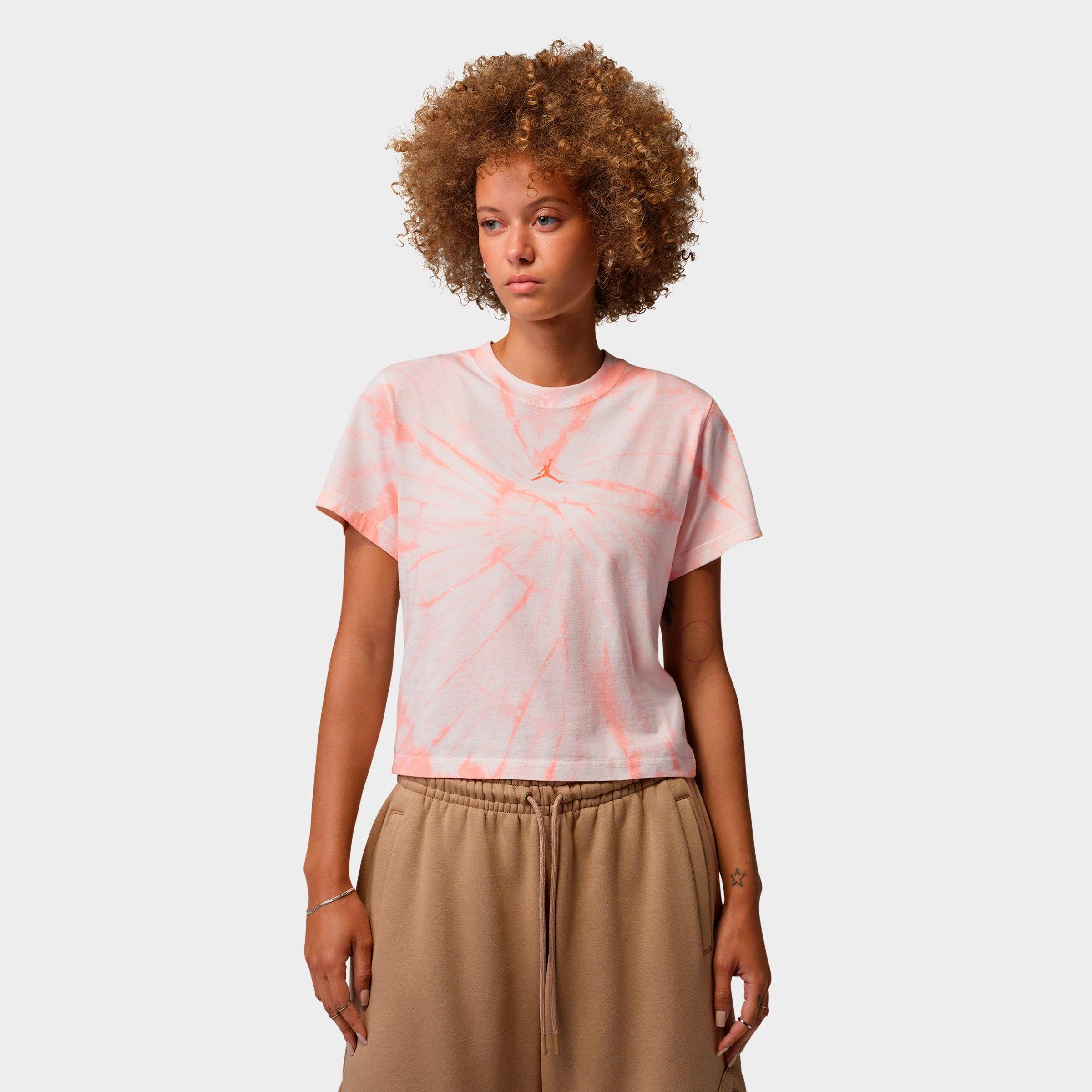 Jordan Women's Brooklyn All-over Print Graphic T-Shirt in Sail/Cone Size: Large