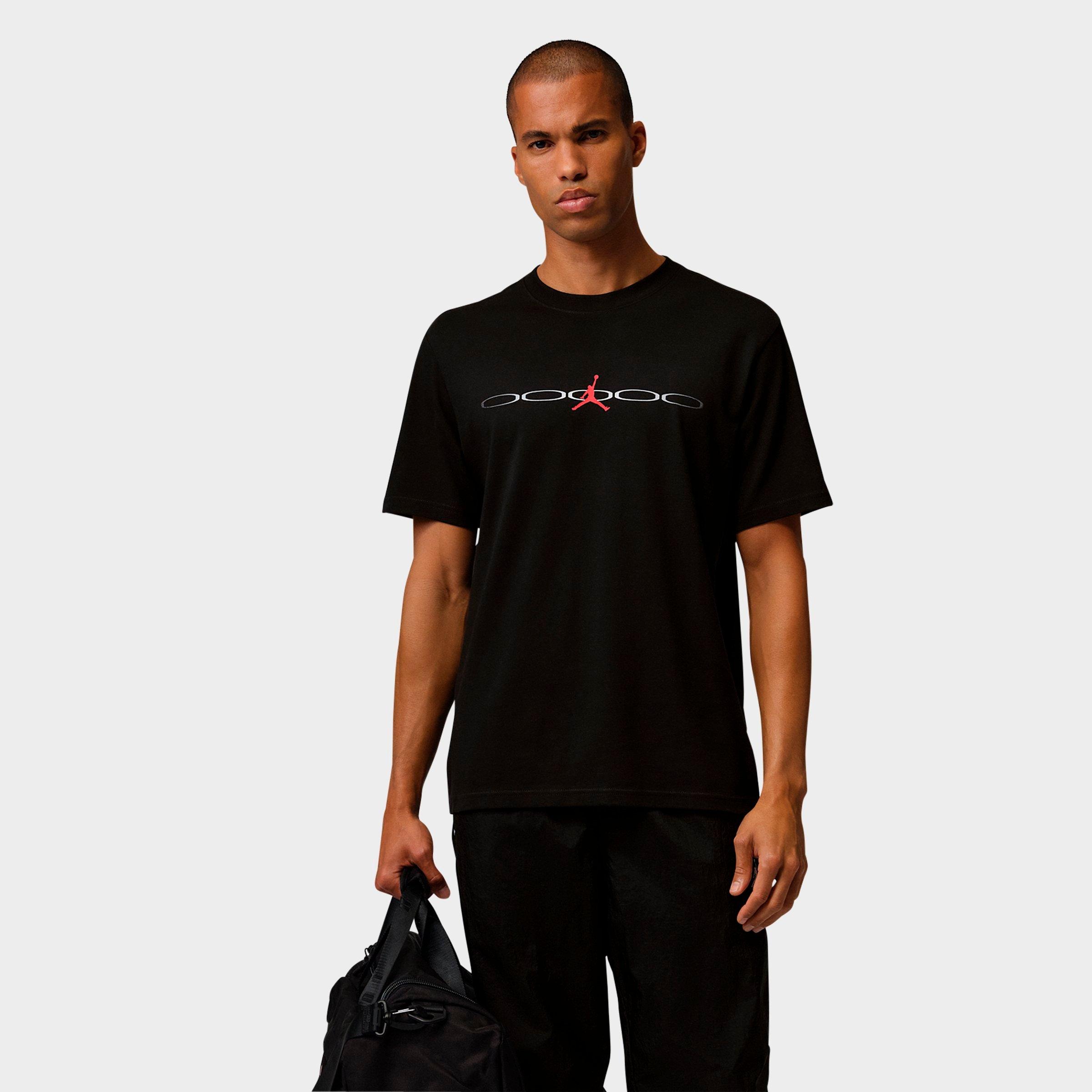 Jordan Men's Sport Dri-FIT T-Shirt in Black/White/University Red Size: Small
