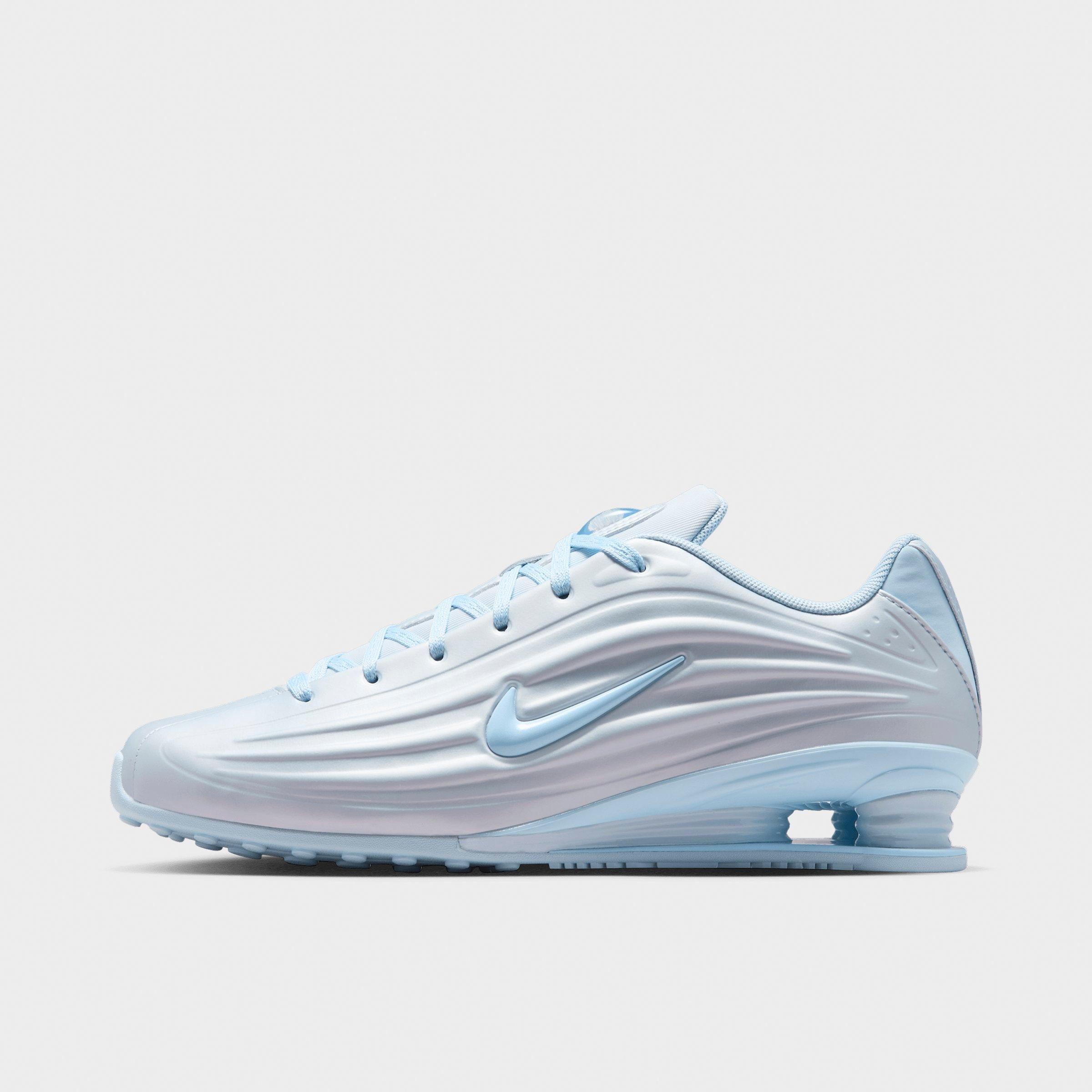 Nike Women's Shox Z Casual Shoes in Football Grey/Metallic Silver/Hydrogen Blue Size: 6.0