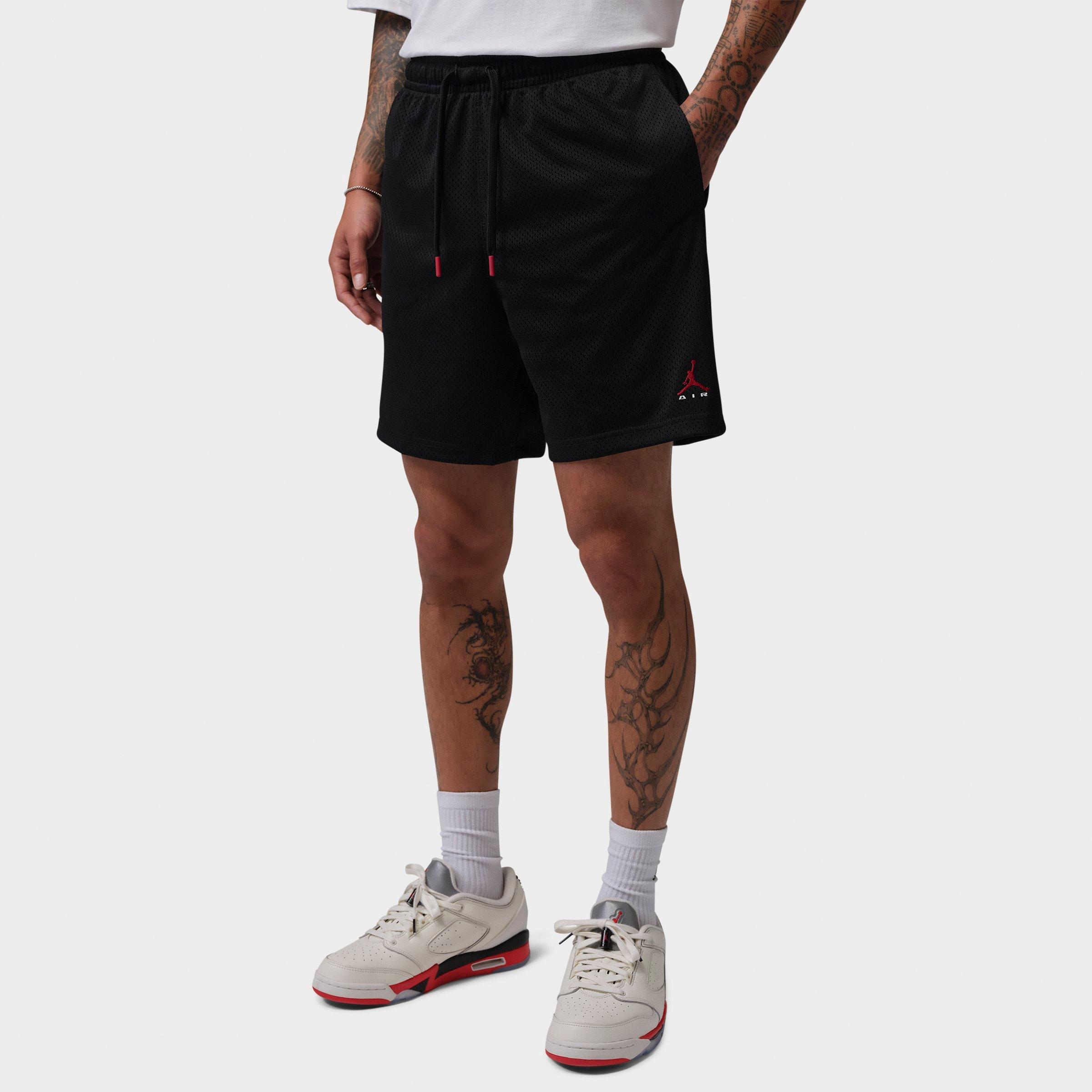 Jordan Men's Brooklyn Champ Mesh Basketball Shorts in Black/University Red Size: XL