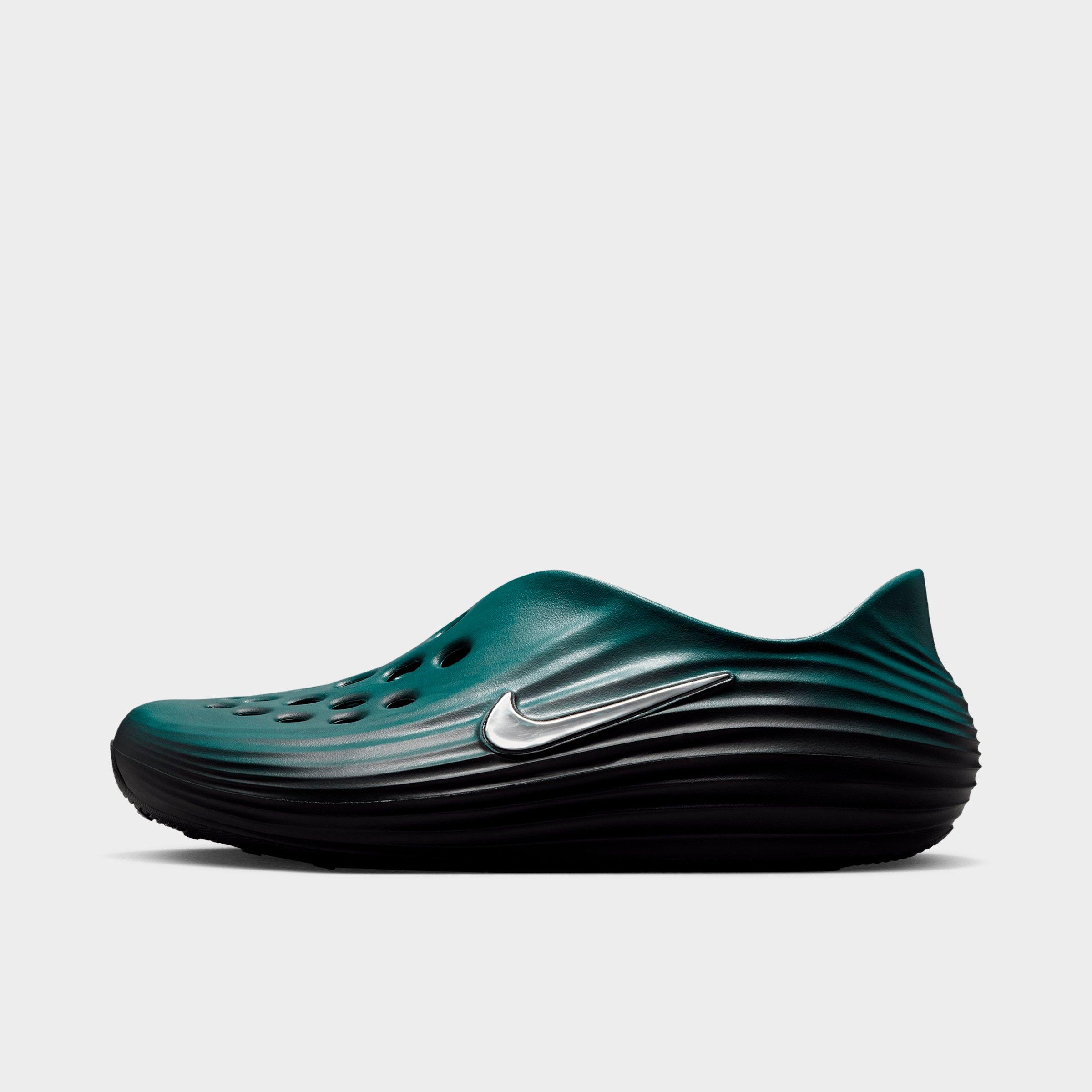 Nike Men's ReactX Rejuven8 Recovery Casual Shoes in Mineral Slate/Off Noir/Metallic Silver Size: 11.0