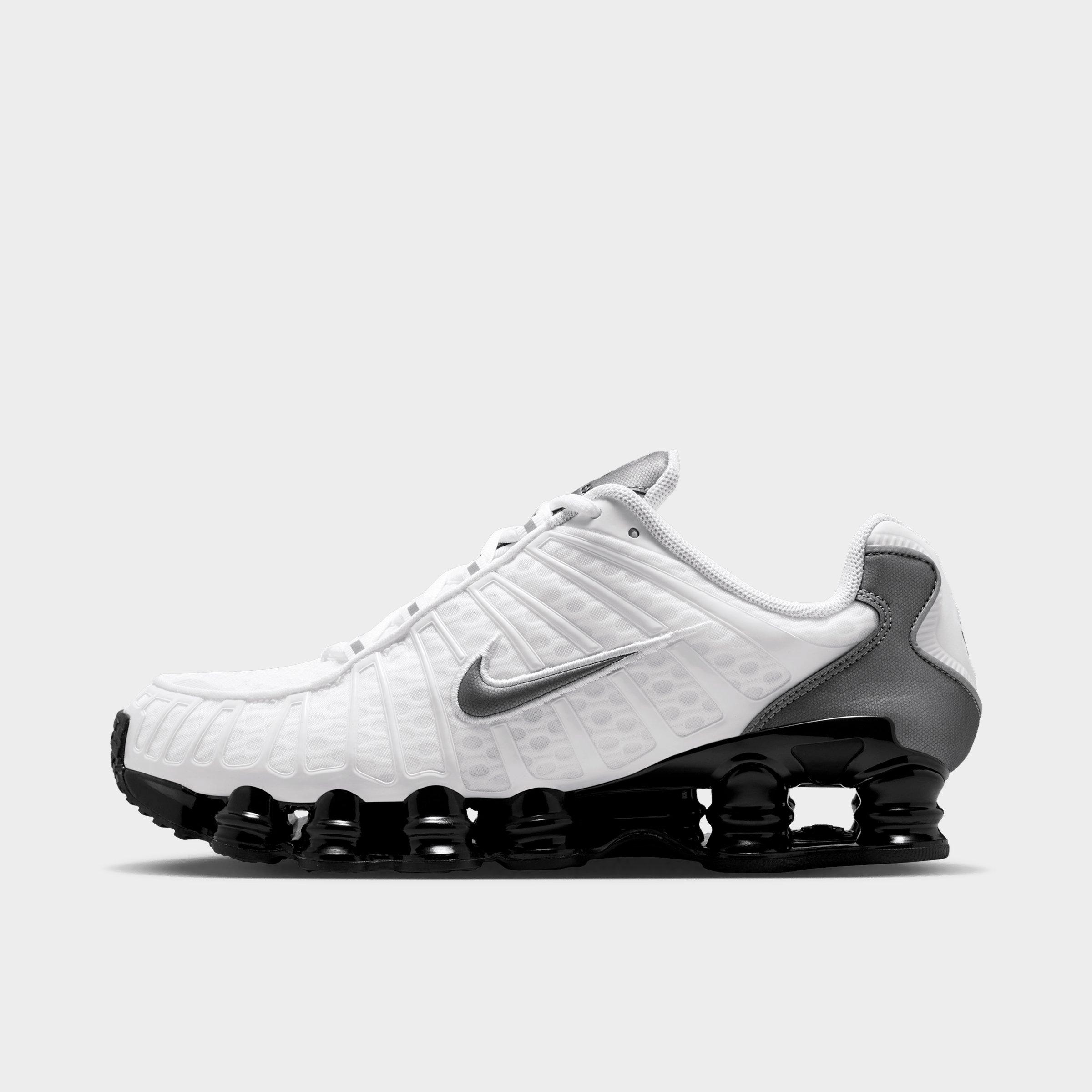 Nike Men's Shox TL Casual Shoes in White/Black/Cool Grey Size: 10.5