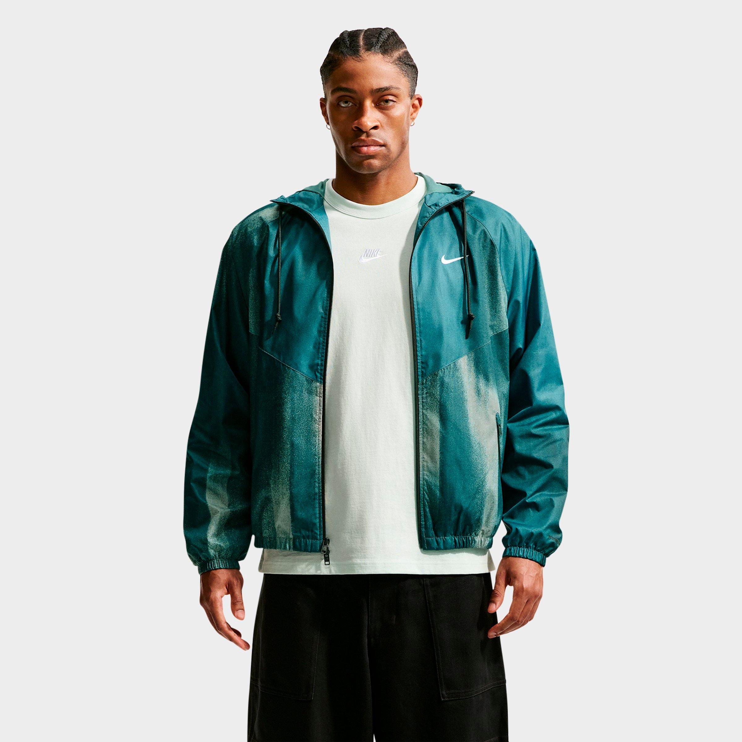 Nike Mens Windrunner Sunset Lined Full-Zip Jacket in Mineral Slate/White Size: Medium