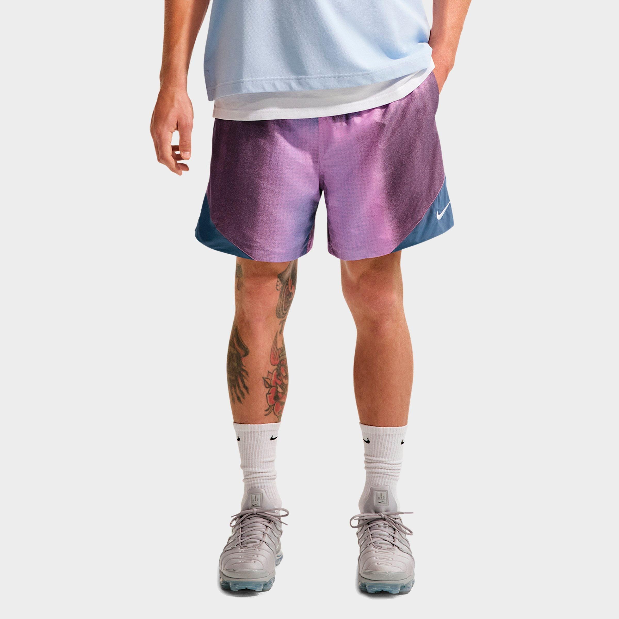 Nike Men's Windrunner Sunset Lightweight Woven Shorts in Light Magenta/White Size: Medium