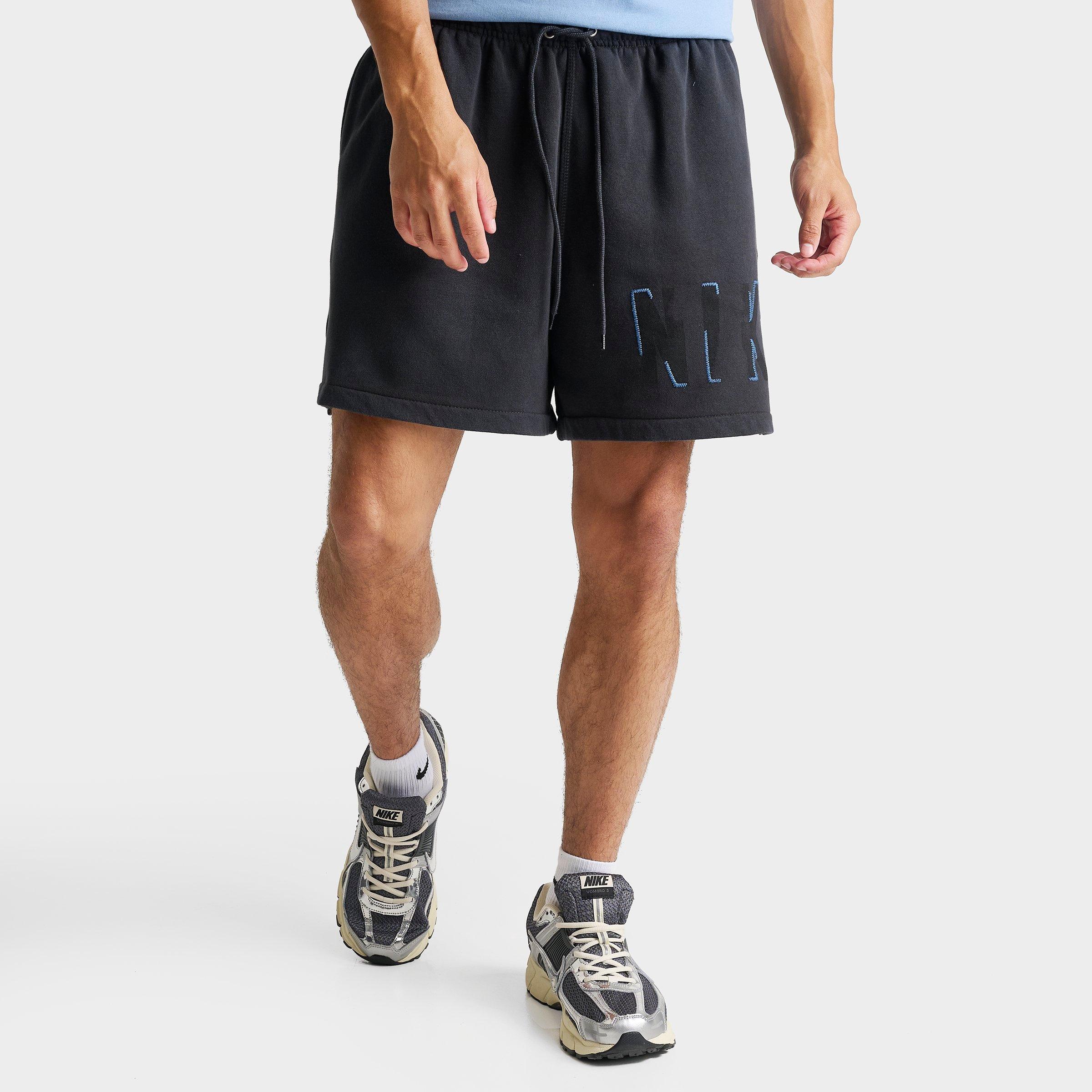 Nike Men's Sportswear Club Wordmark Fleece Shorts in Off Noir Size: XL