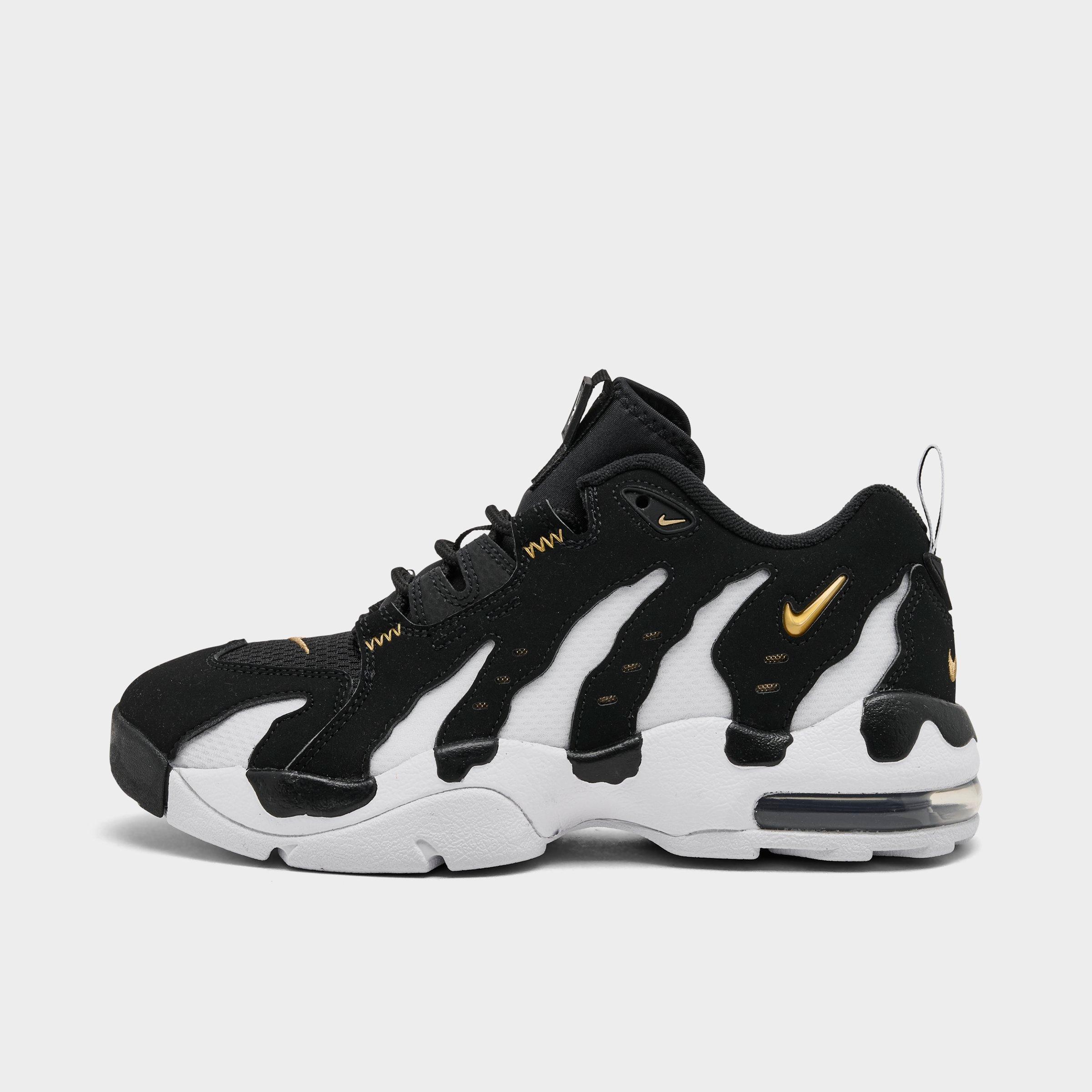 Nike Big Kids Air DT Max '96 Low Casual Shoes in Black/Metallic Gold/White Size: 5.0