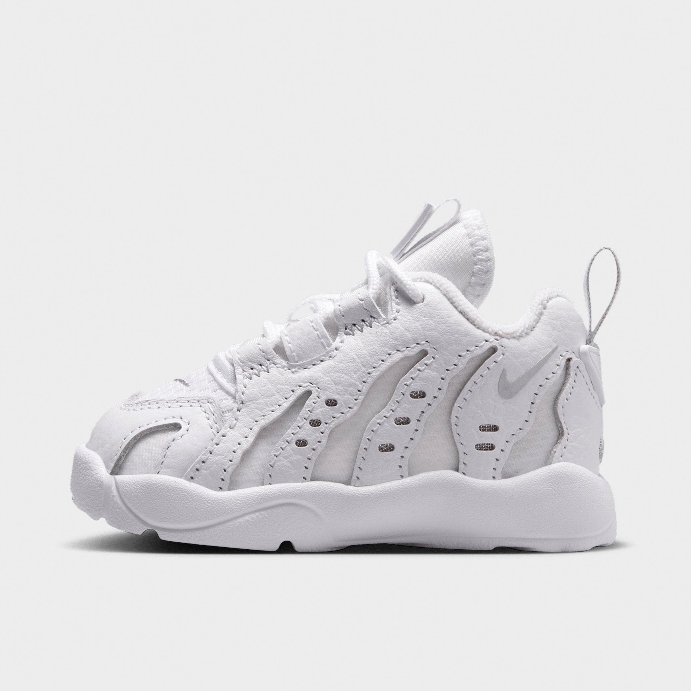 Nike Kids Toddler Air DT Max â€˜96 Low Casual Shoes in White/Metallic Silver/White Size: 5.0