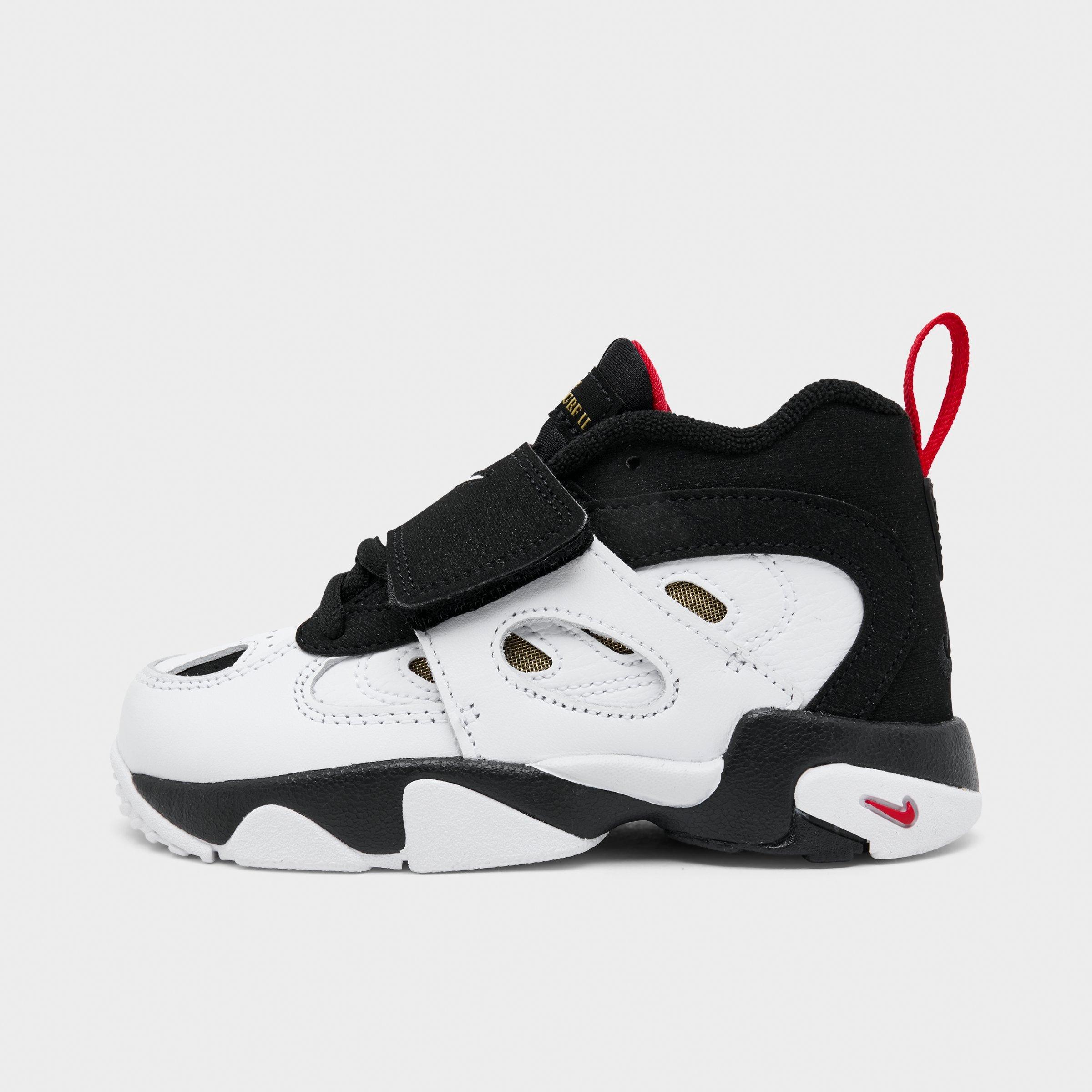 Nike Kids Toddler Diamond Turf 2 Casual Shoes in Black/Fire Red/Metallic Gold Size: 8.0