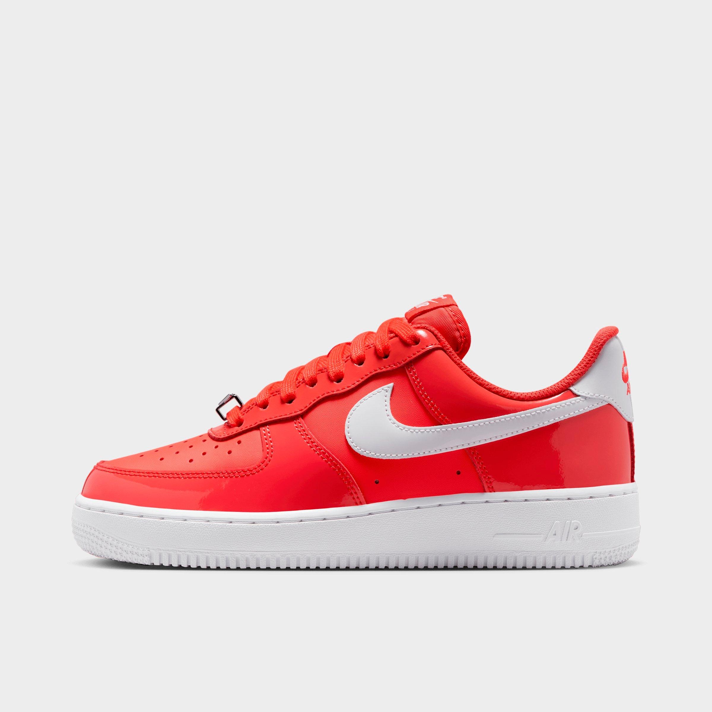 Nike Women's Air Force 1 '07 Patent Casual Shoes in Light Crimson/Light Crimson/White Size: 8.0