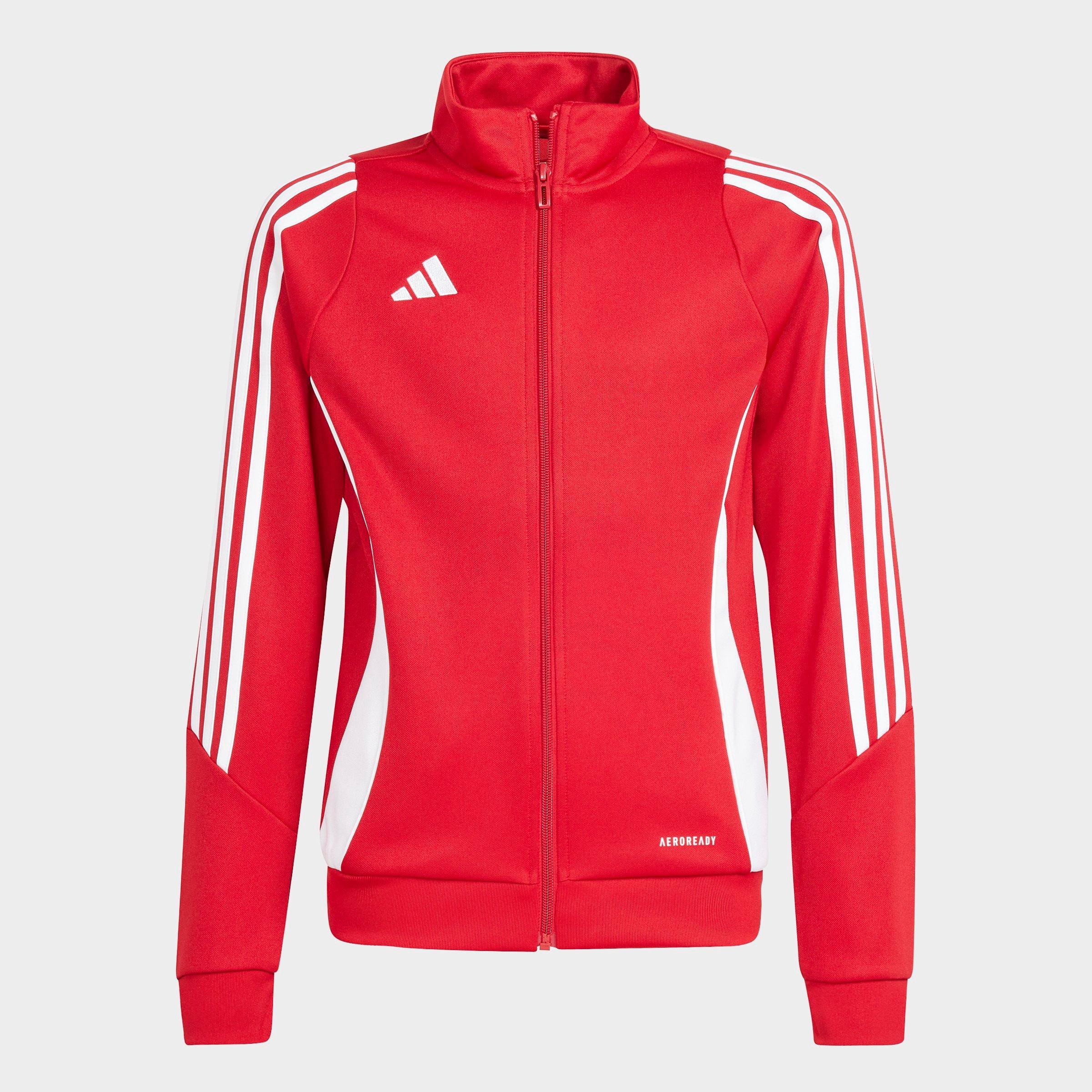 adidas Kids Tiro 24 Training Jacket in Team Power Red 2/White Size: Small