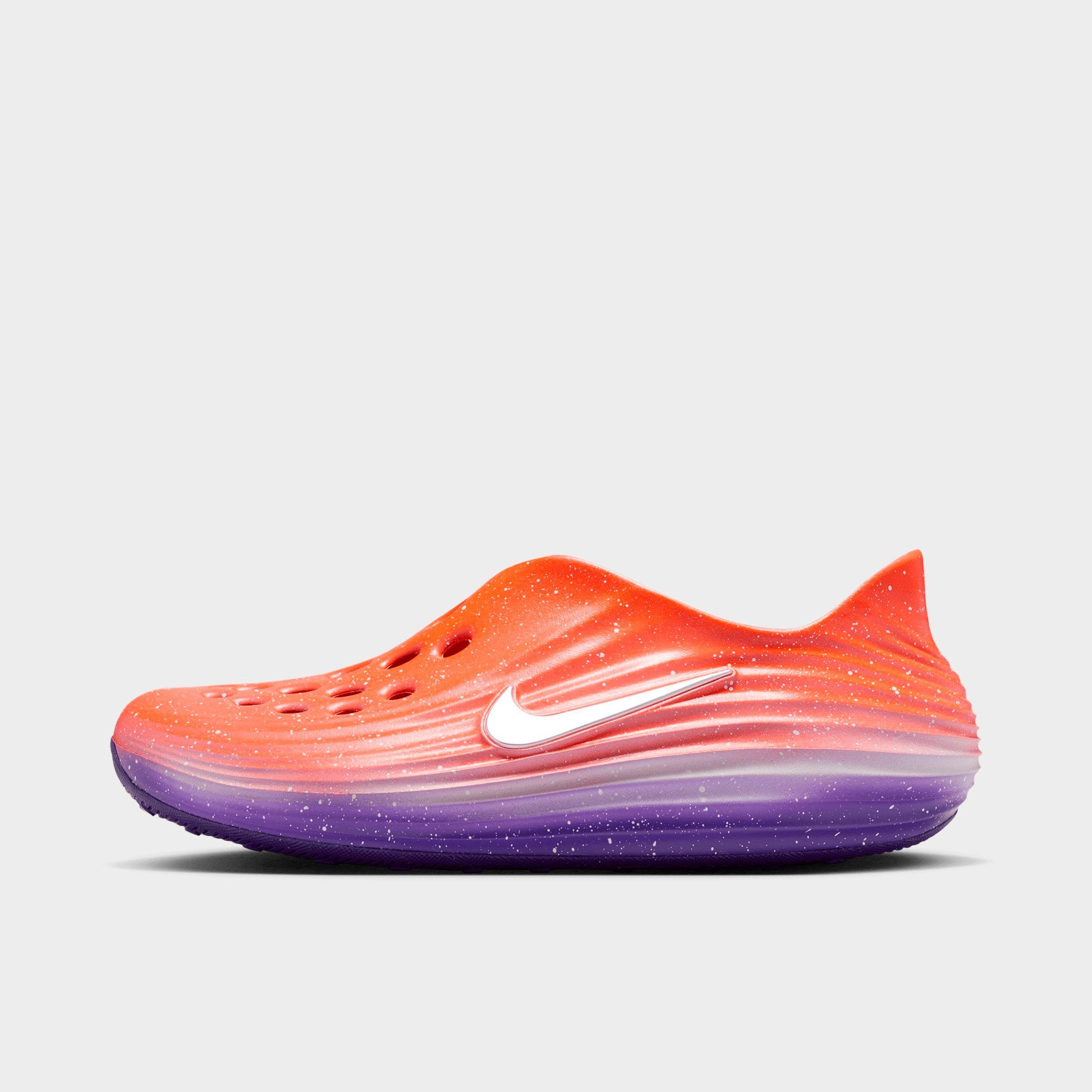 Nike Men's ReactX Rejuven8 Print Recovery Casual Shoes in Safety Orange/Court Purple/White Size: 15.0