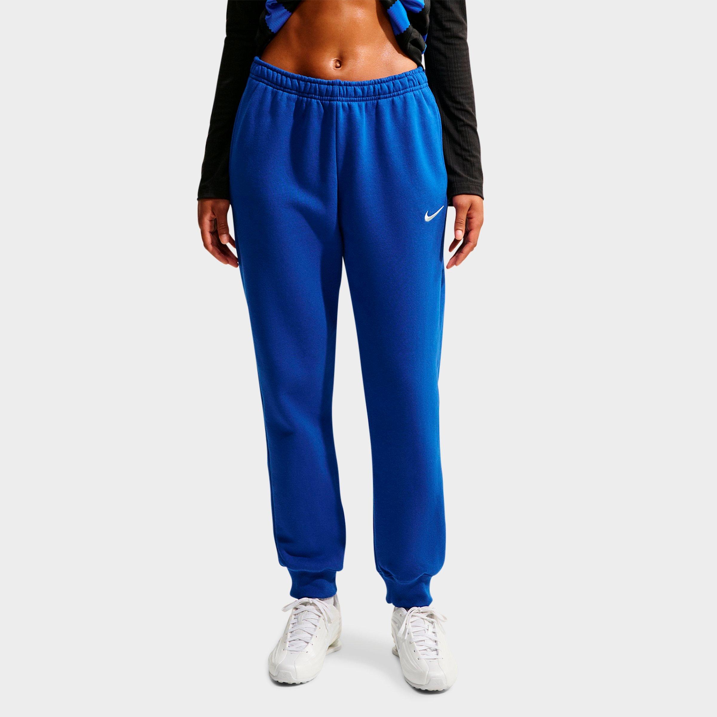 Nike Women's Studio Fleece Medium-Weight Mid-Rise Jogger Pants in Old Royal/Sail