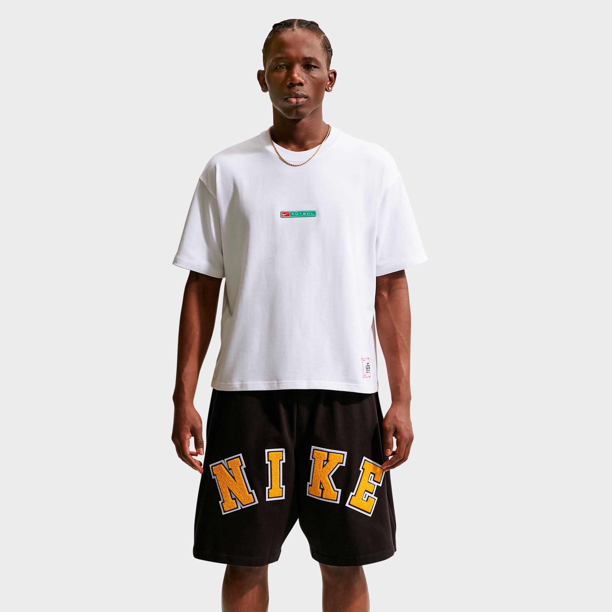 Nike Mens Sportswear F&uacute;tbol T-Shirt in White/University Red/Stadium Green Size: XS