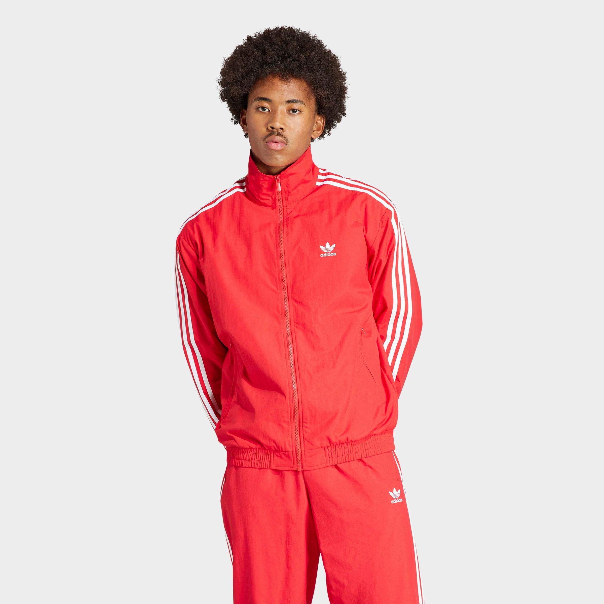 adidas Men's Originals adicolor Firebird Woven Track Top in Better Scarlet Size: Medium