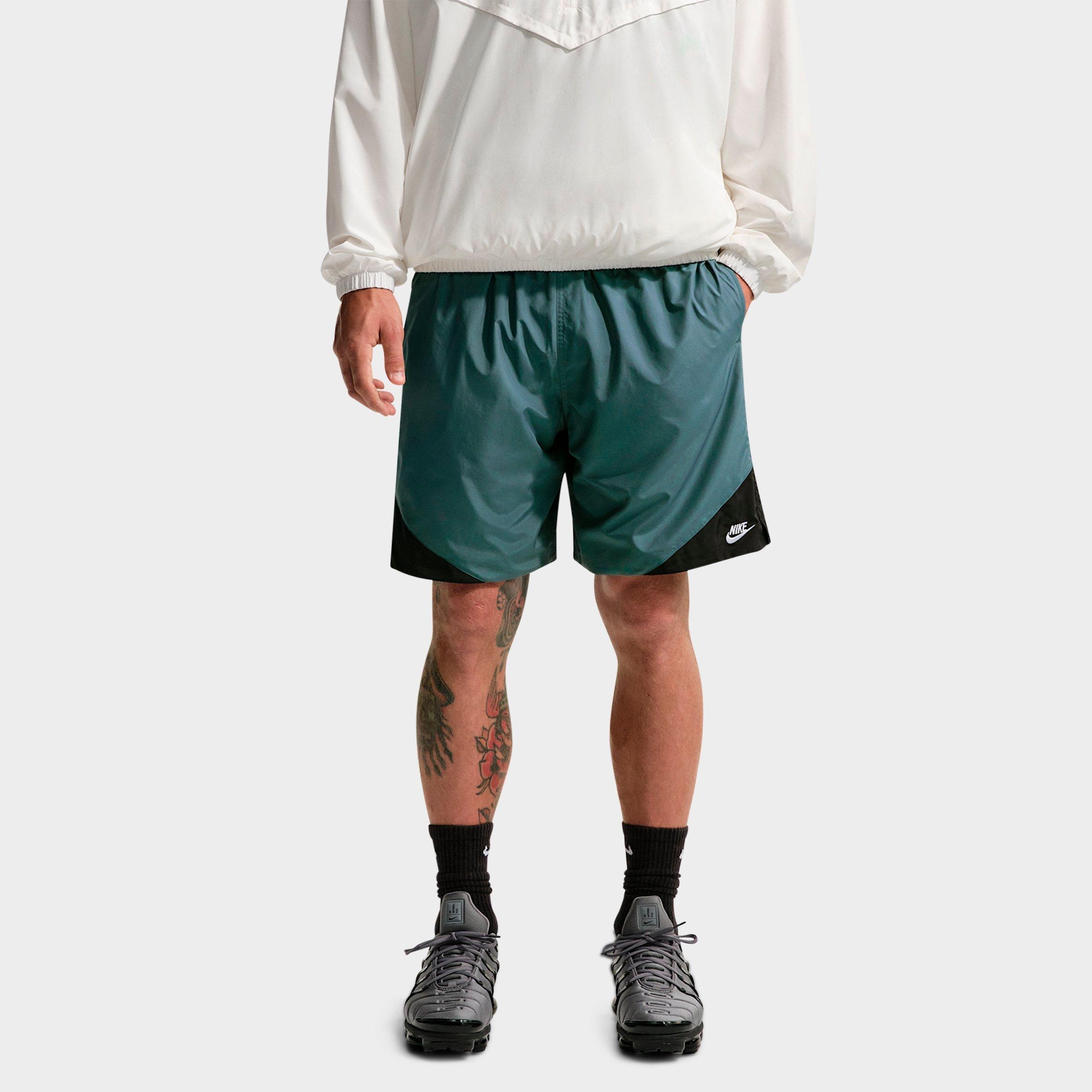 Nike Men's Windrunner 8" Woven Shorts in Mineral Slate/Black/White Size: 2XL