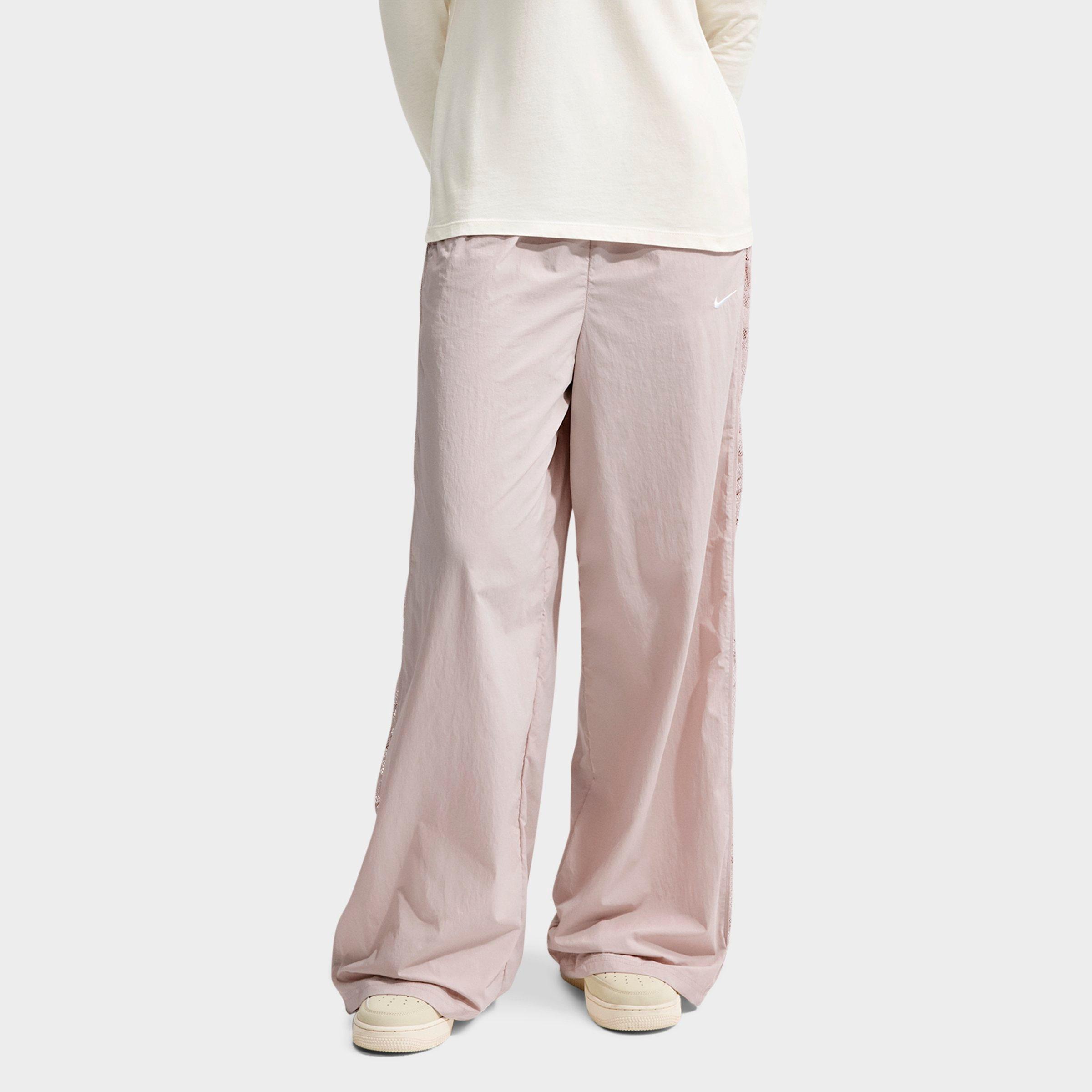 Nike Women's Sportswear Loose Mid-Rise Lace Track Pants in Cream II/Cream II/White Size: Small