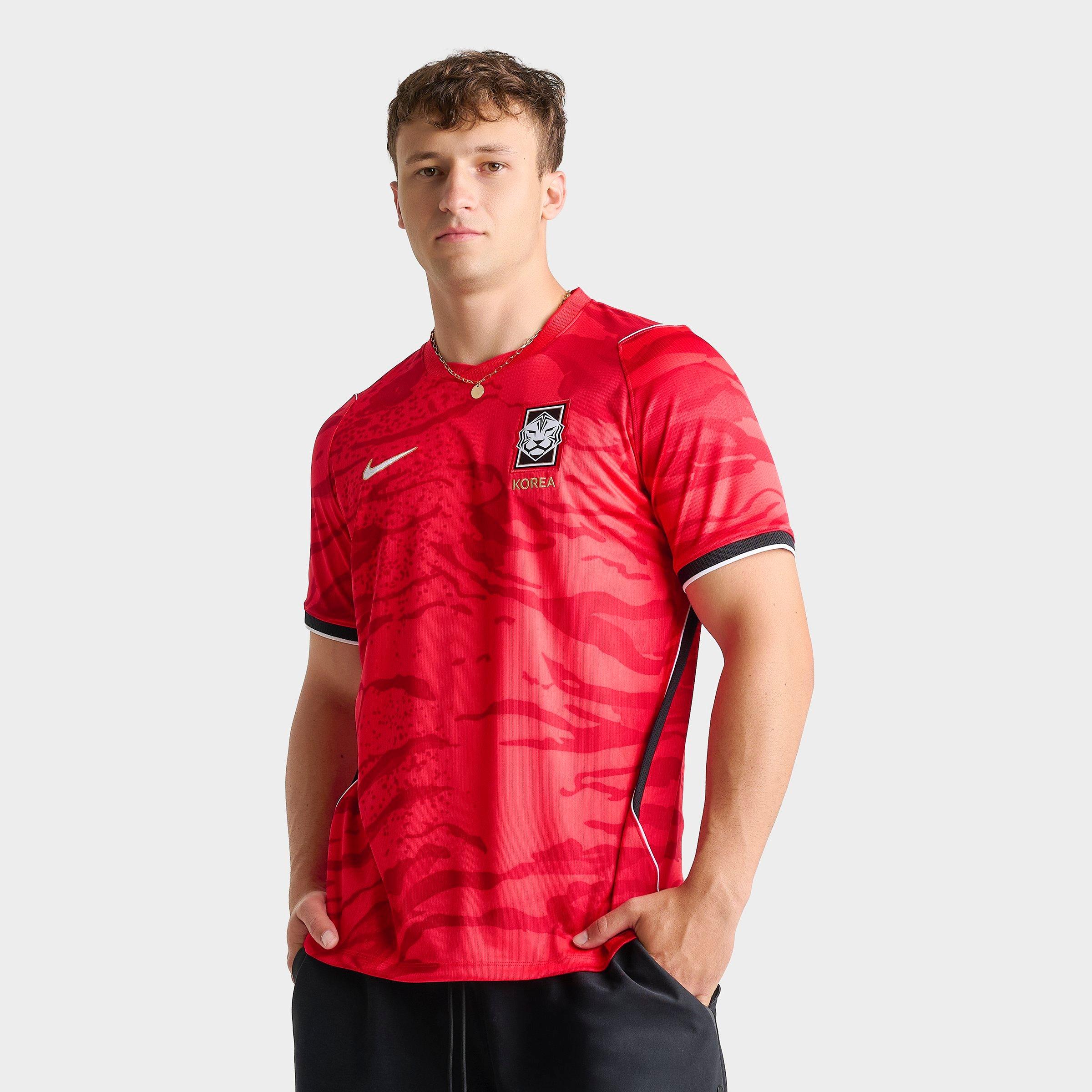 Nike Men's South Korea 2026 Stadium Home Dri-FIT Replica Soccer Jersey in Global Red/Black/White Size: 2XL