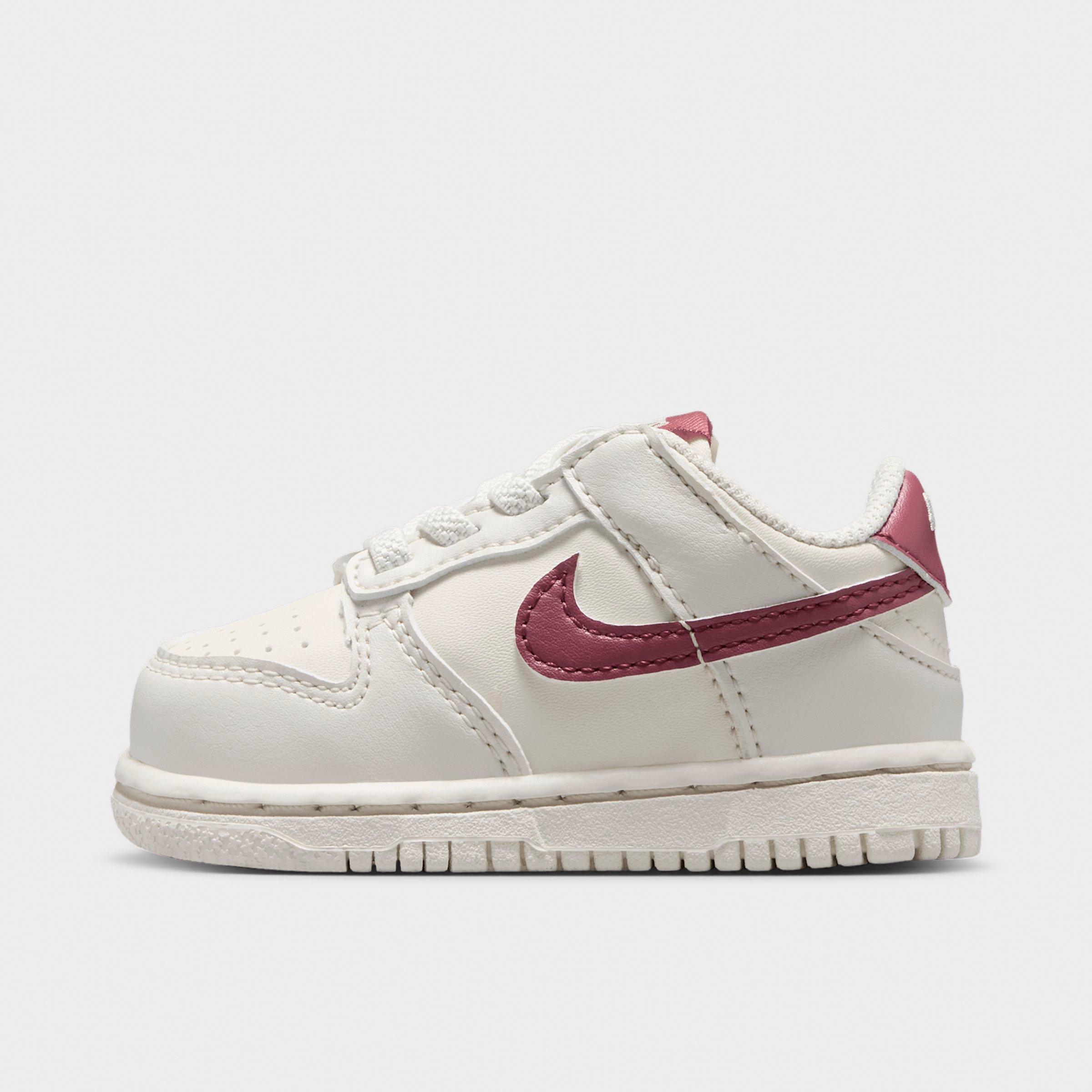 Nike Kids Toddler Dunk Low Casual Shoes in Soft Pearl/Pink Smoke Size: 8.0