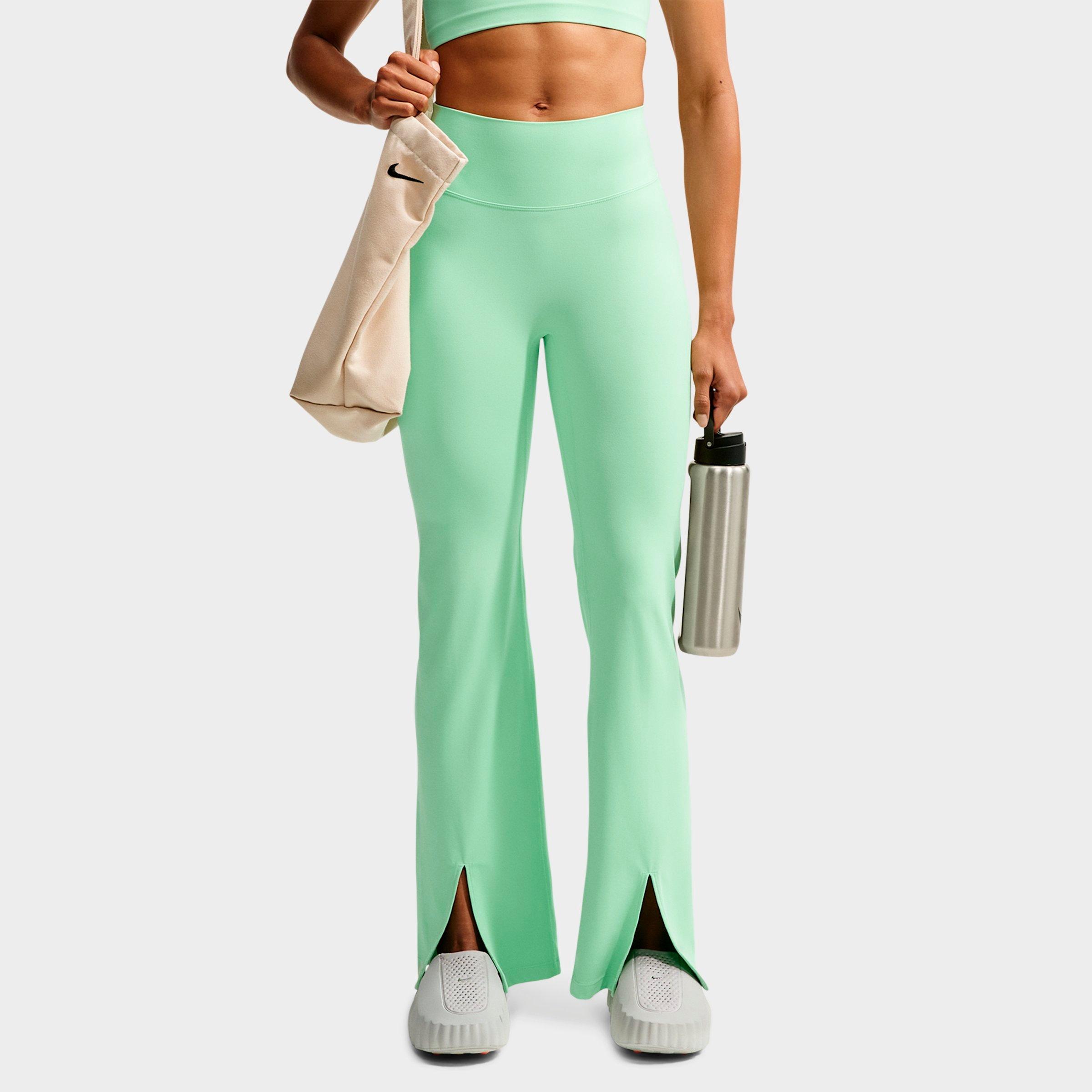 Nike Women's Zenvy High-Waisted Flared Leggings in Cucumber Calm/Cool Grey Size: 2XL
