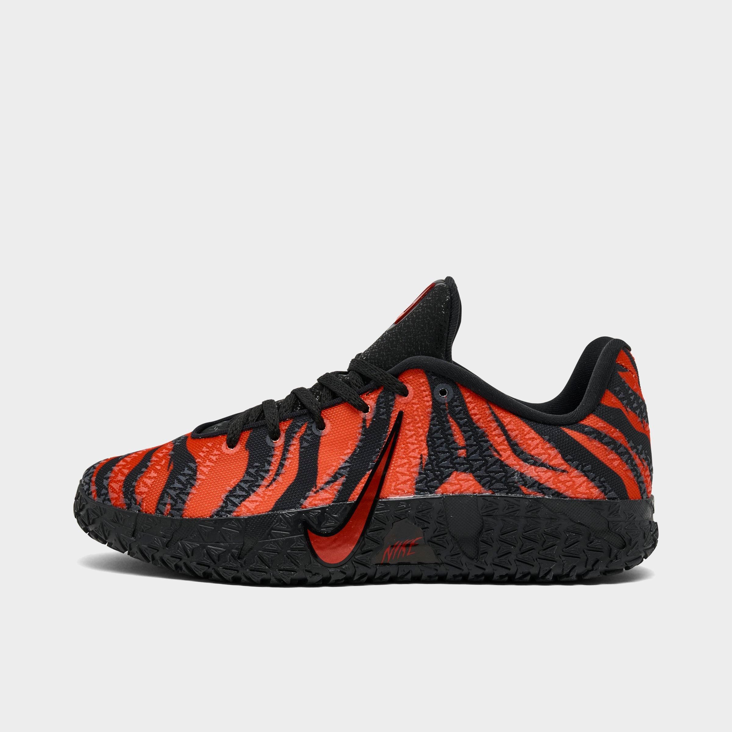Nike Big Kids Ja 3 Basketball Shoes in Safety Orange/Black/University Red Size: 6.5