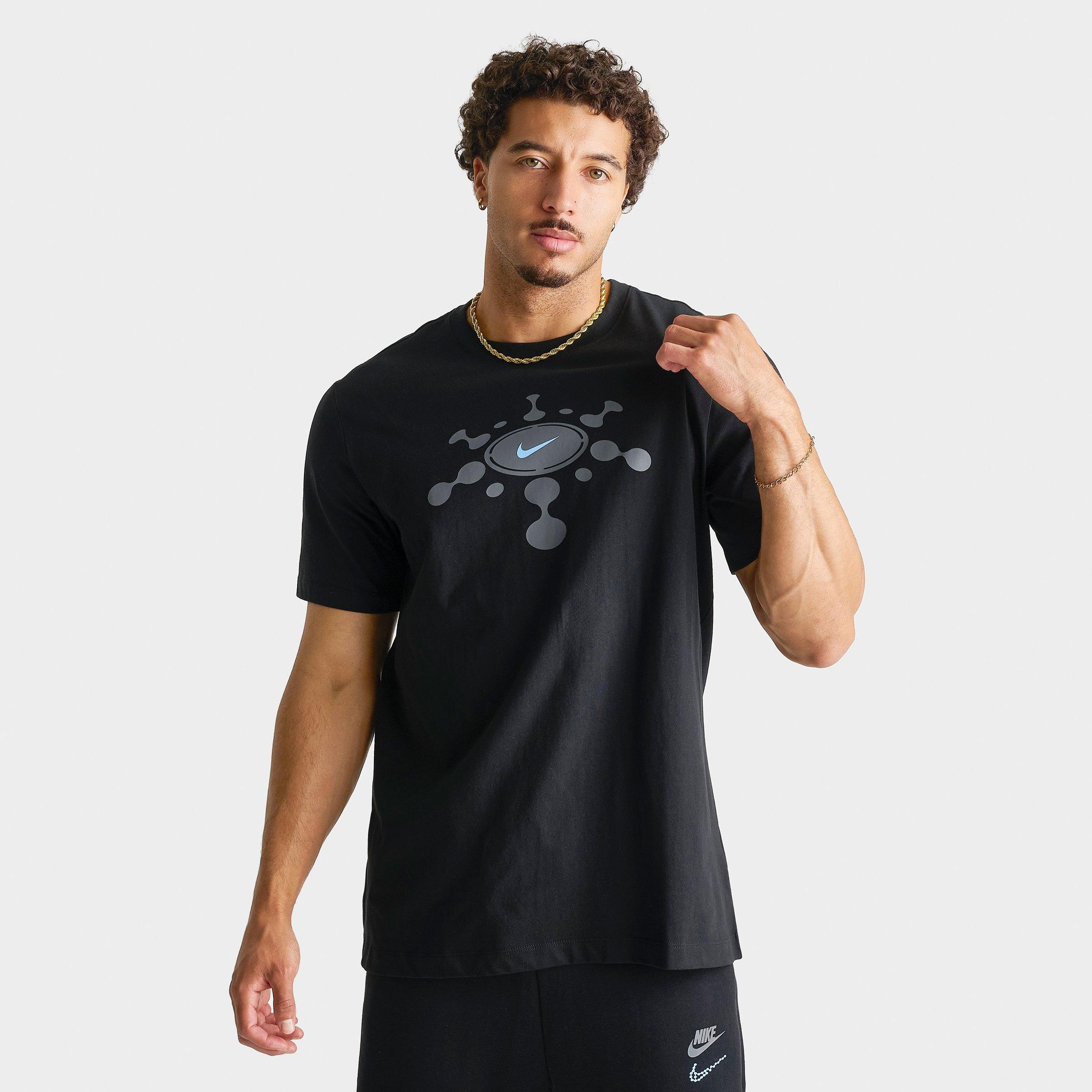 Nike Men's Club Node Graphic T-Shirt in Black/Light Smoke Grey Size: 2XL