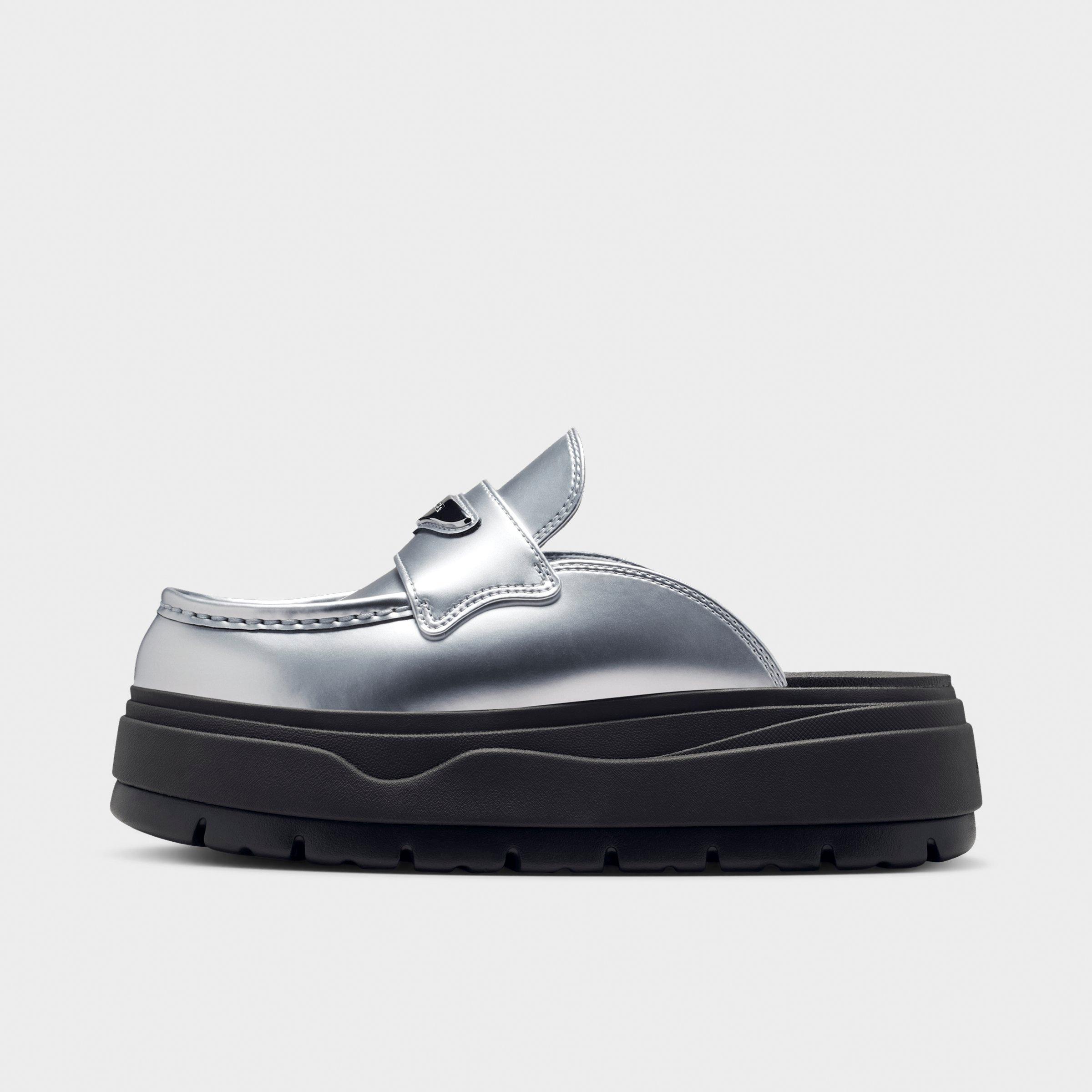 Jordan Women's Air Mule SE Casual Shoes in Metallic Silver/Shadow Brown/Wolf Grey Size: 5.0