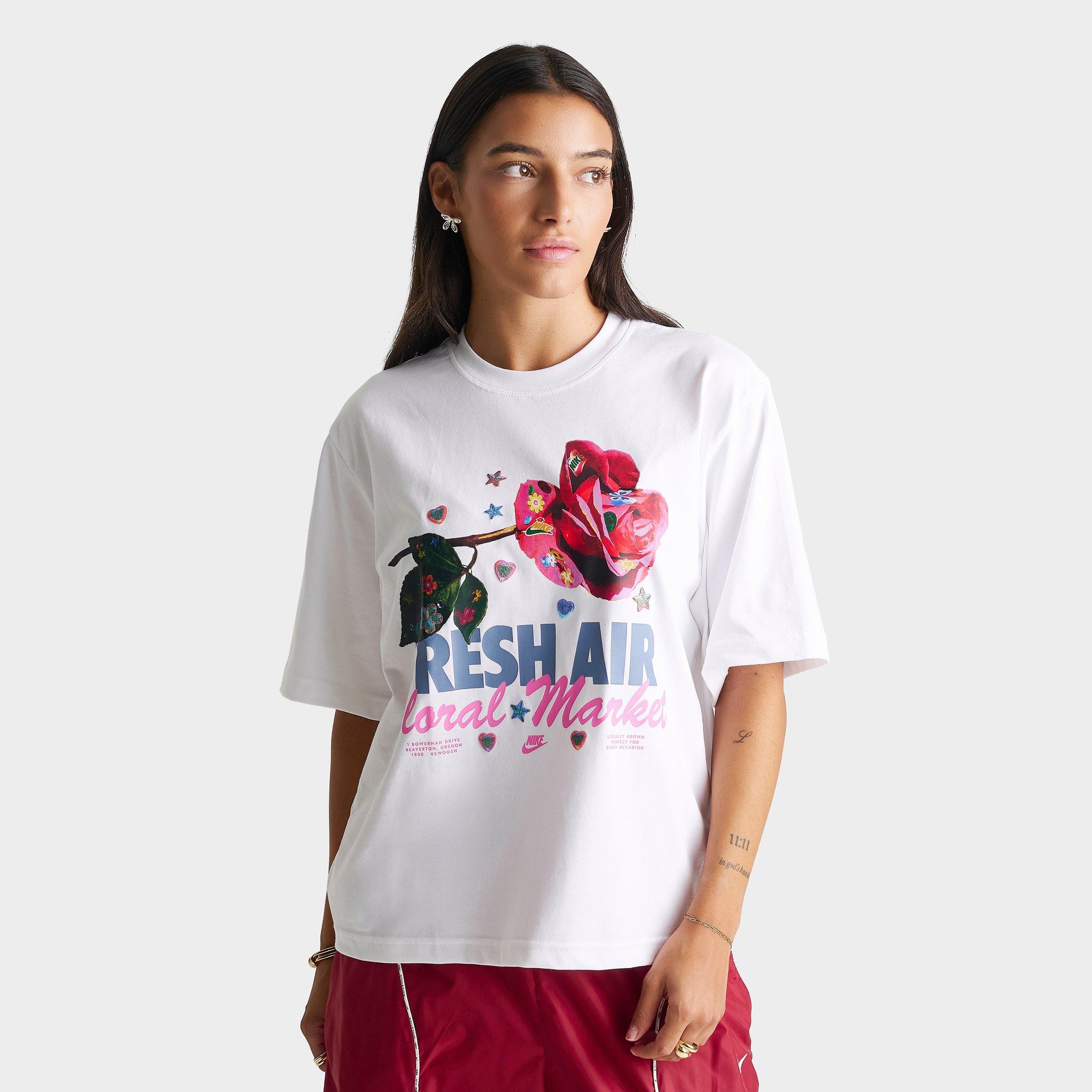 Nike Women's Sportswear Rose Charm Classic Loose T-Shirt
