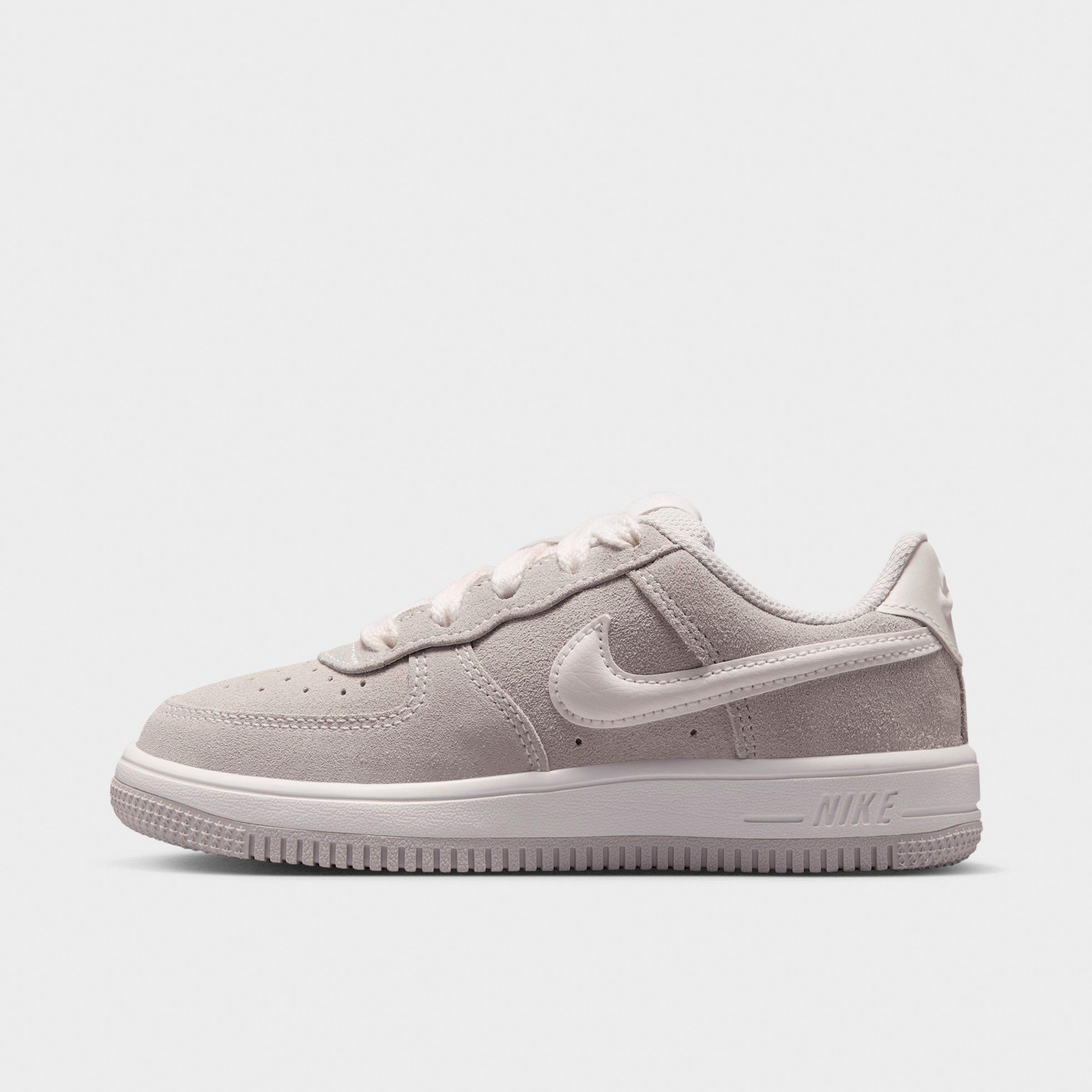 Nike Little Kids Force 1 Low Casual Shoes in Vast Grey/Sail Size: 1.0