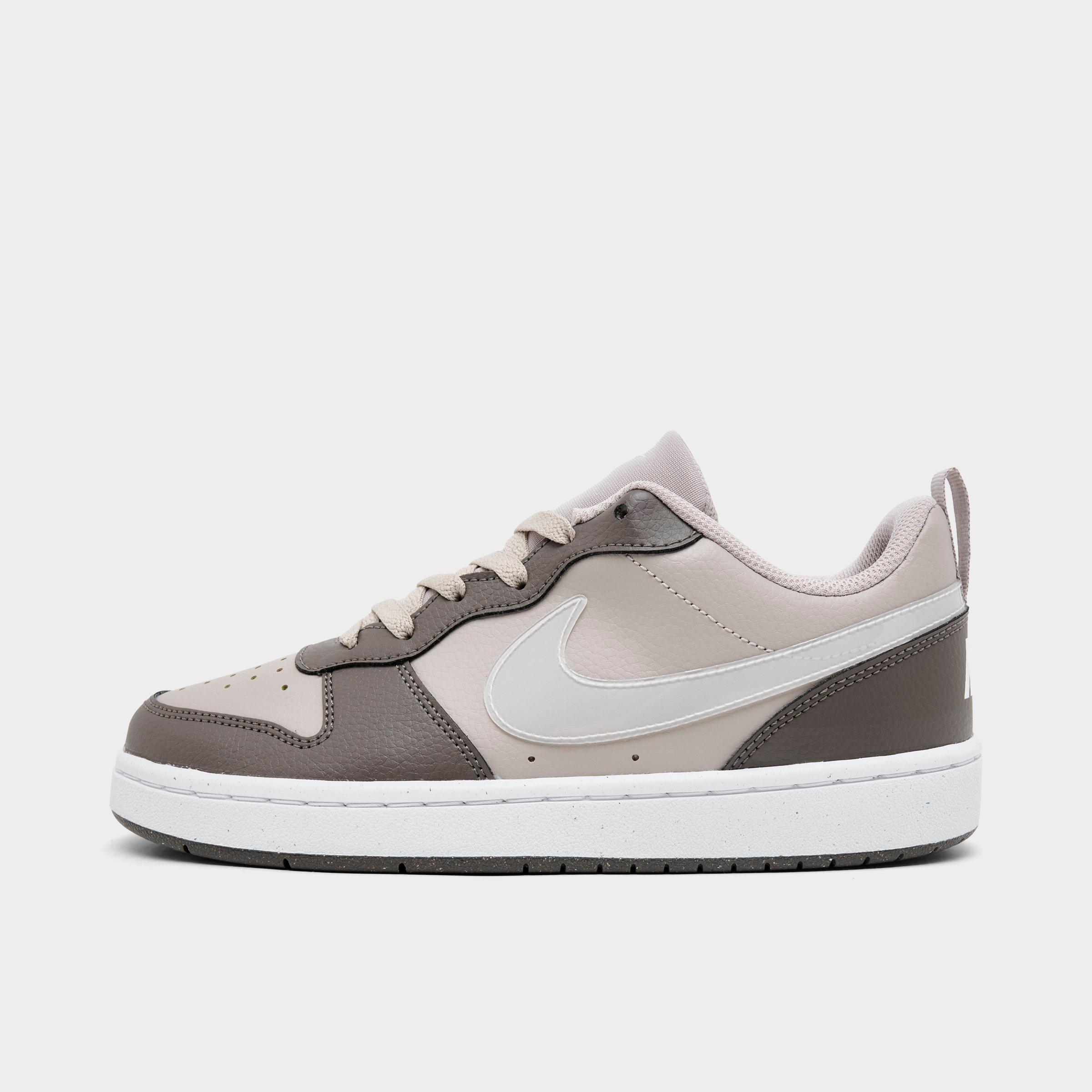 Nike Big Kids Court Borough Low Recraft Casual Shoes in Moon Particle/Cave Stone/White Size: 5.0