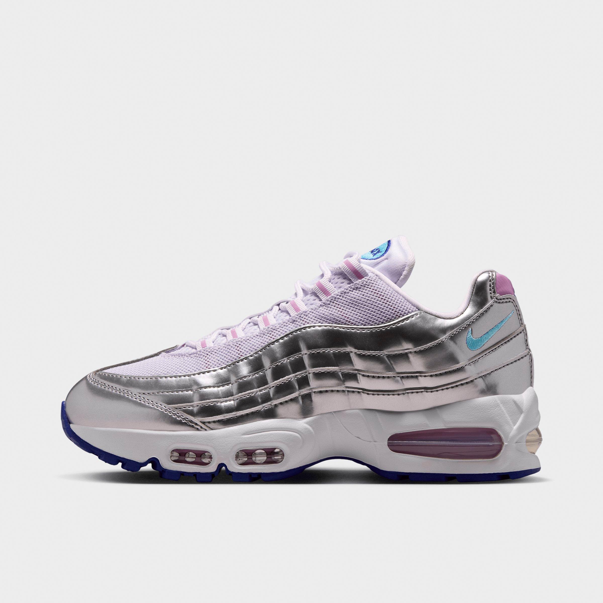Nike Women's Air Max 95 Big Bubble "WNBA All-Star Weekend" Casual Shoes in Chrome/Barely Grape/Light Magenta Size: 7.5
