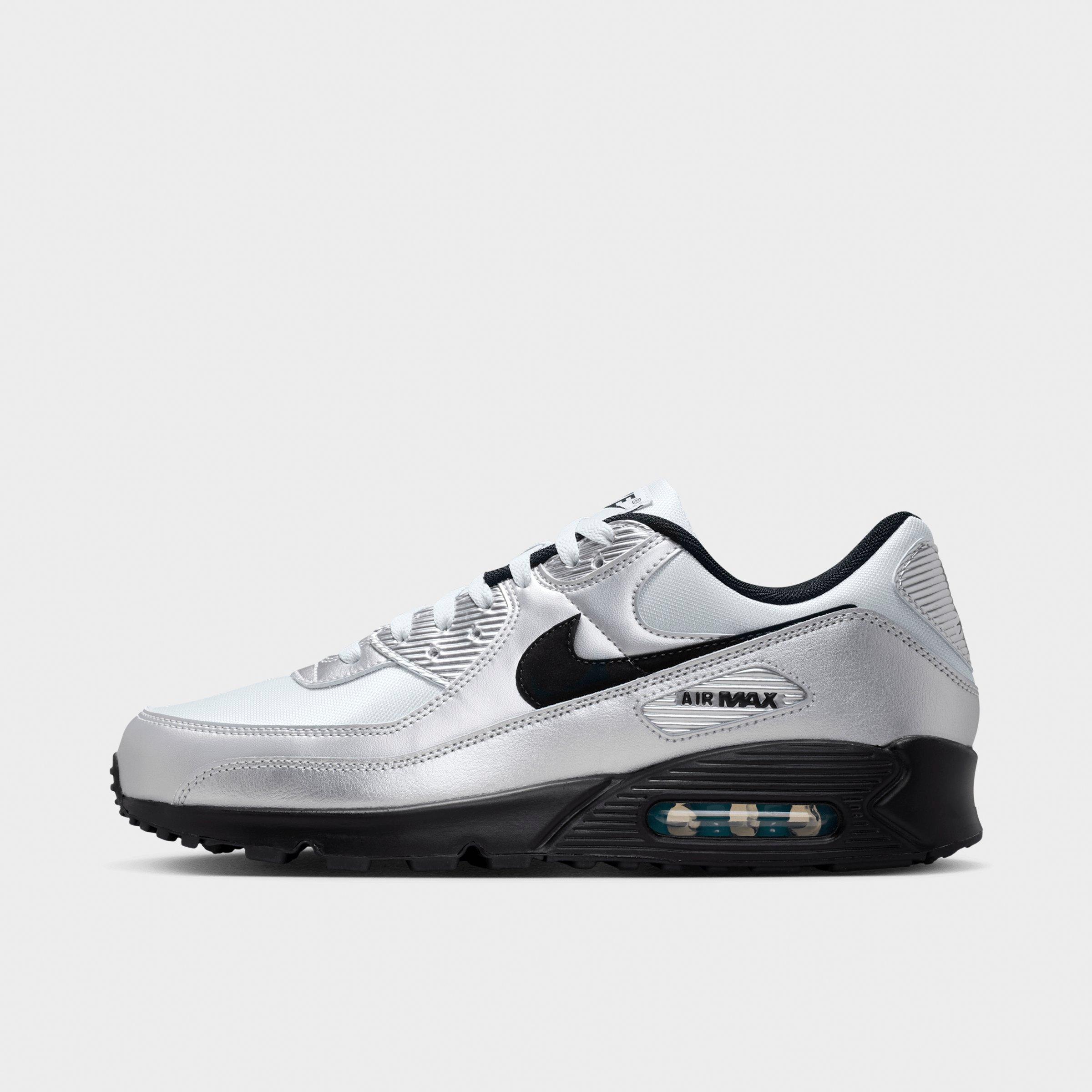 Nike Men's Air Max 90 Scorpion Casual Shoes in Chrome/Gamma Blue/Black Size: 10.0