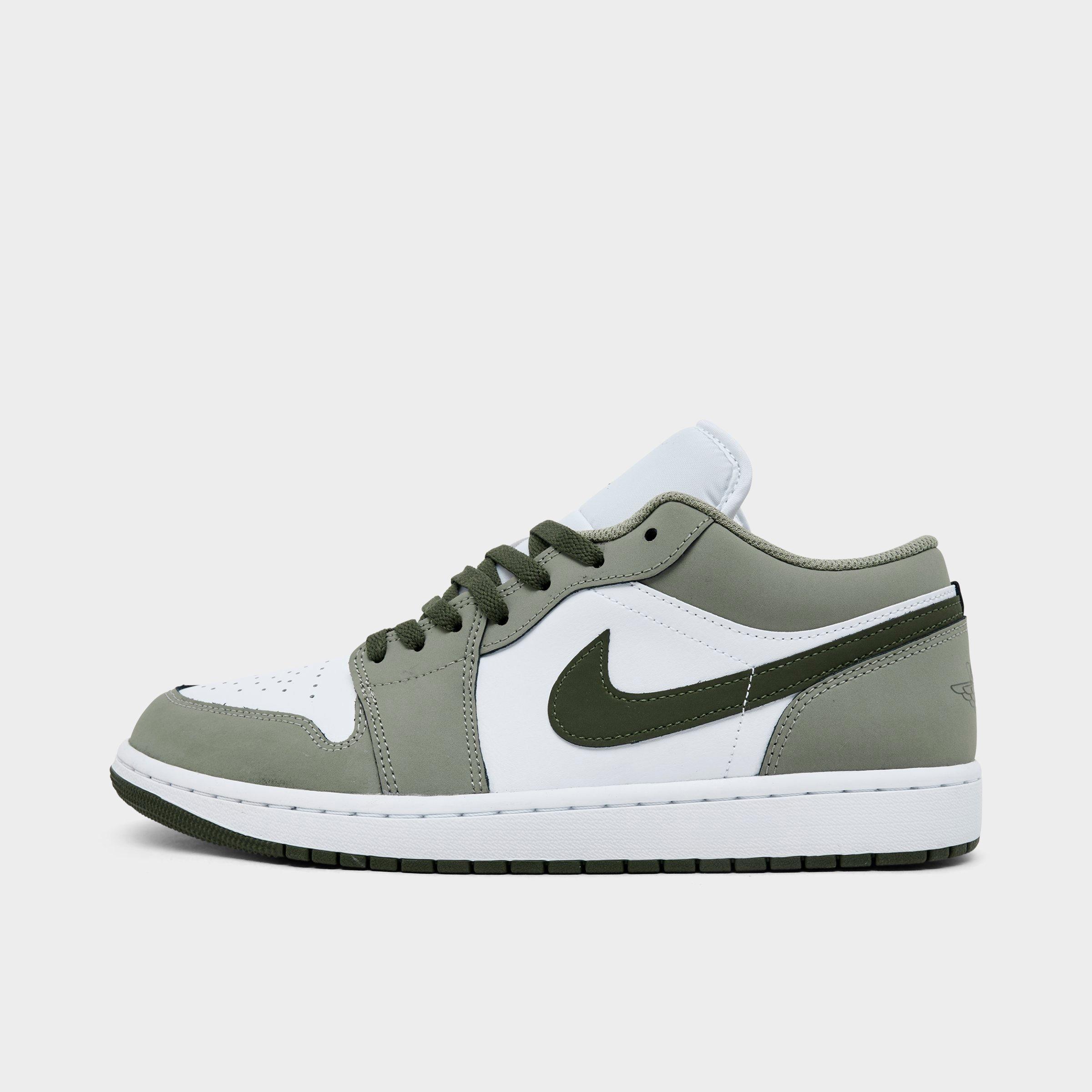 Jordan Men's Air Retro 1 Low Casual Shoes in Light Army/Cargo Khaki Size: 11.5