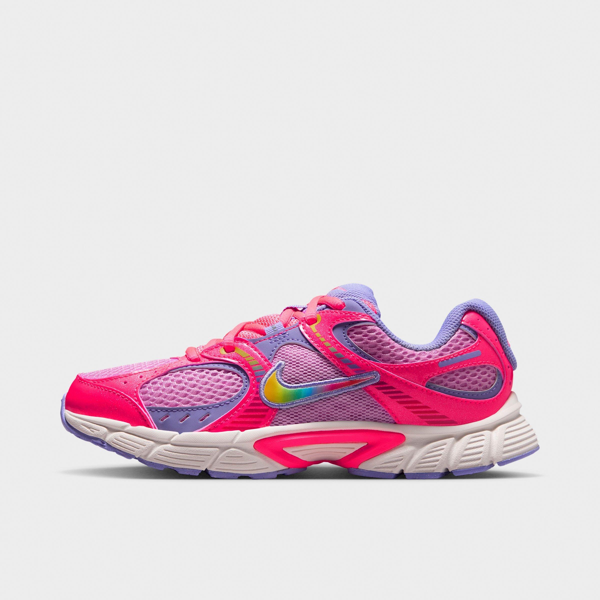 Nike Girls Big Kids V5 RNR Casual Shoes in Hot Punch/Pink Rise/Light Thistle Size: 4.0