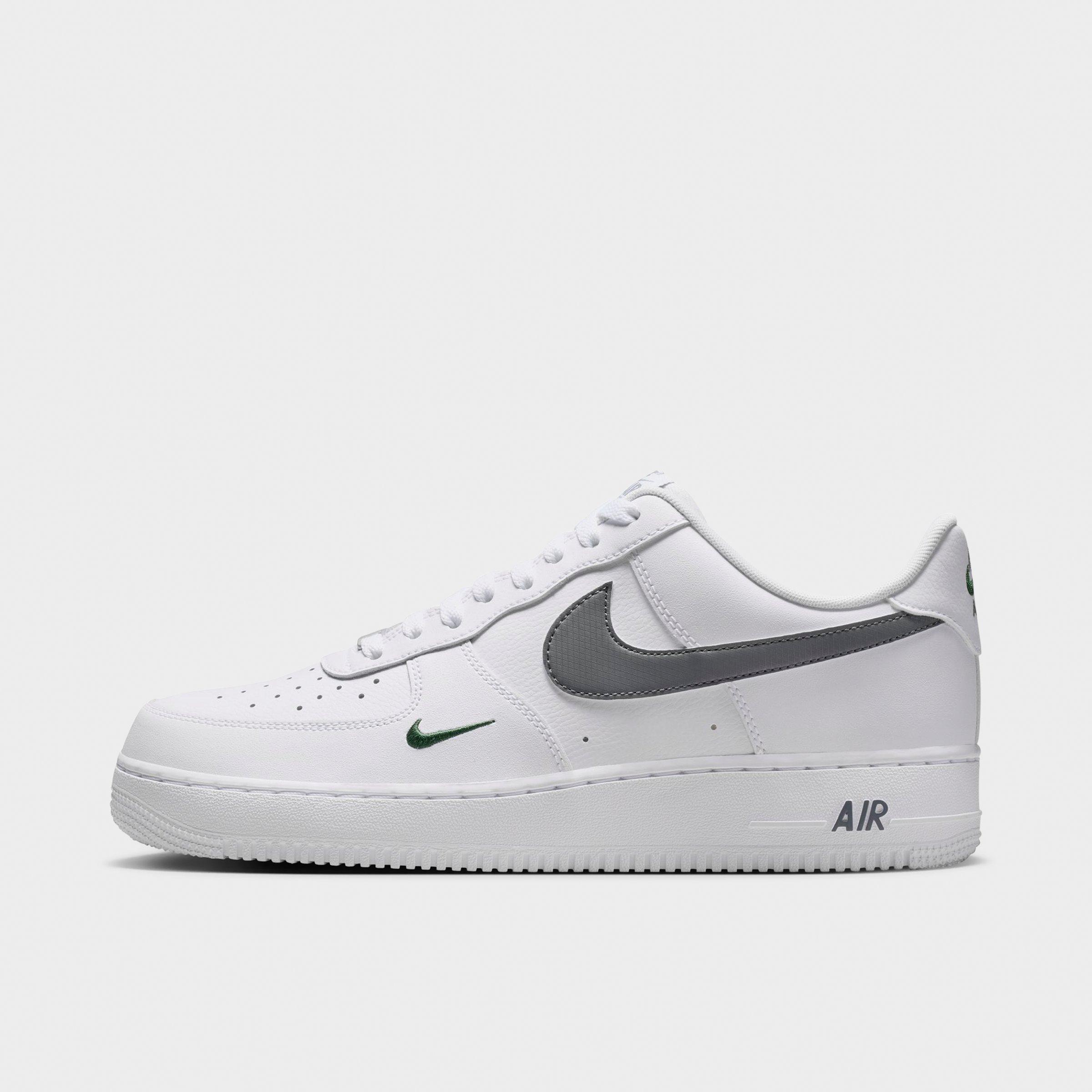 Nike Men's Air Force 1 '07 Casual Shoes in White/Fir/Cool Grey Size: 8.0