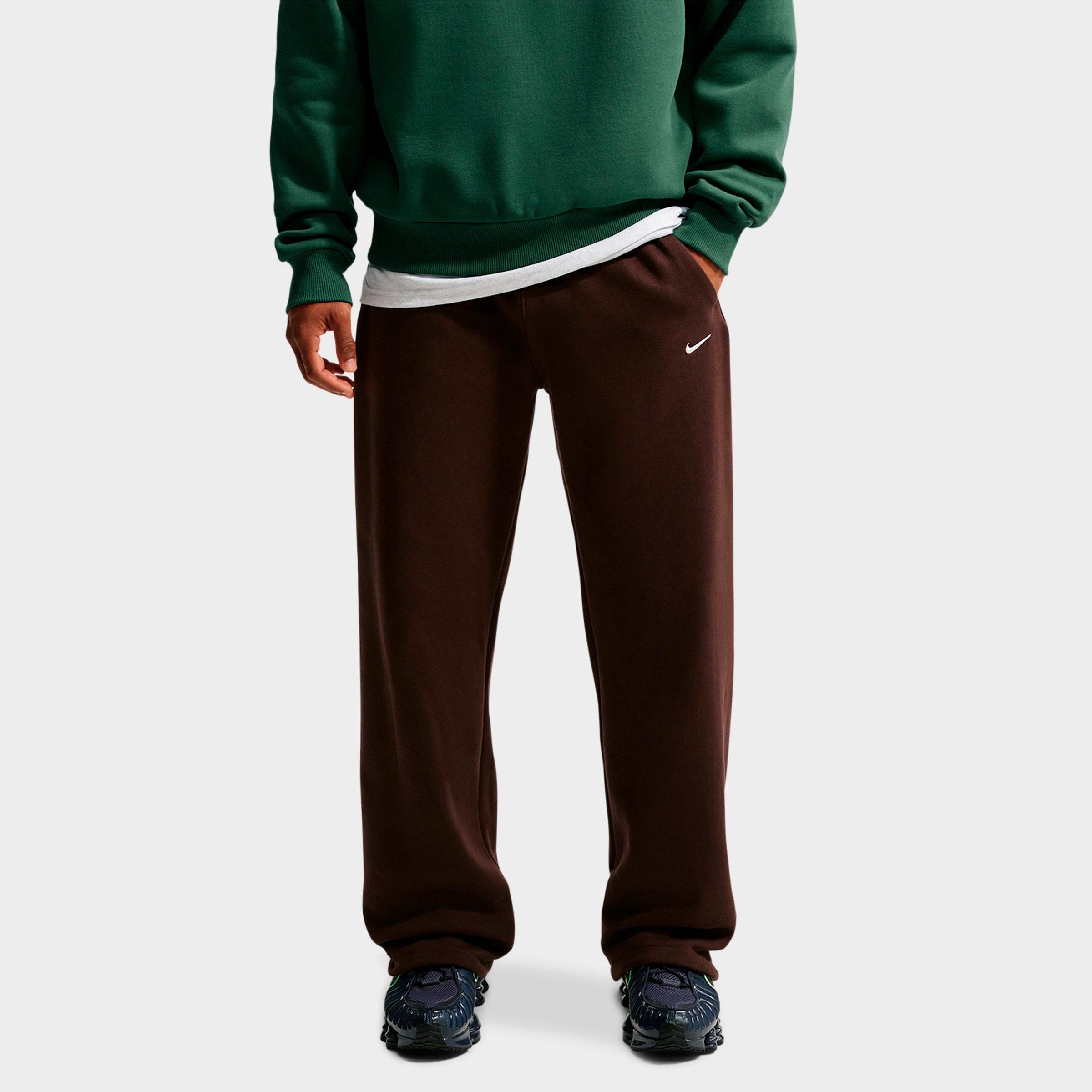 Nike Men's Solo Fleece Bungee Jogger Pants in Velvet Brown/Sail Size: Medium