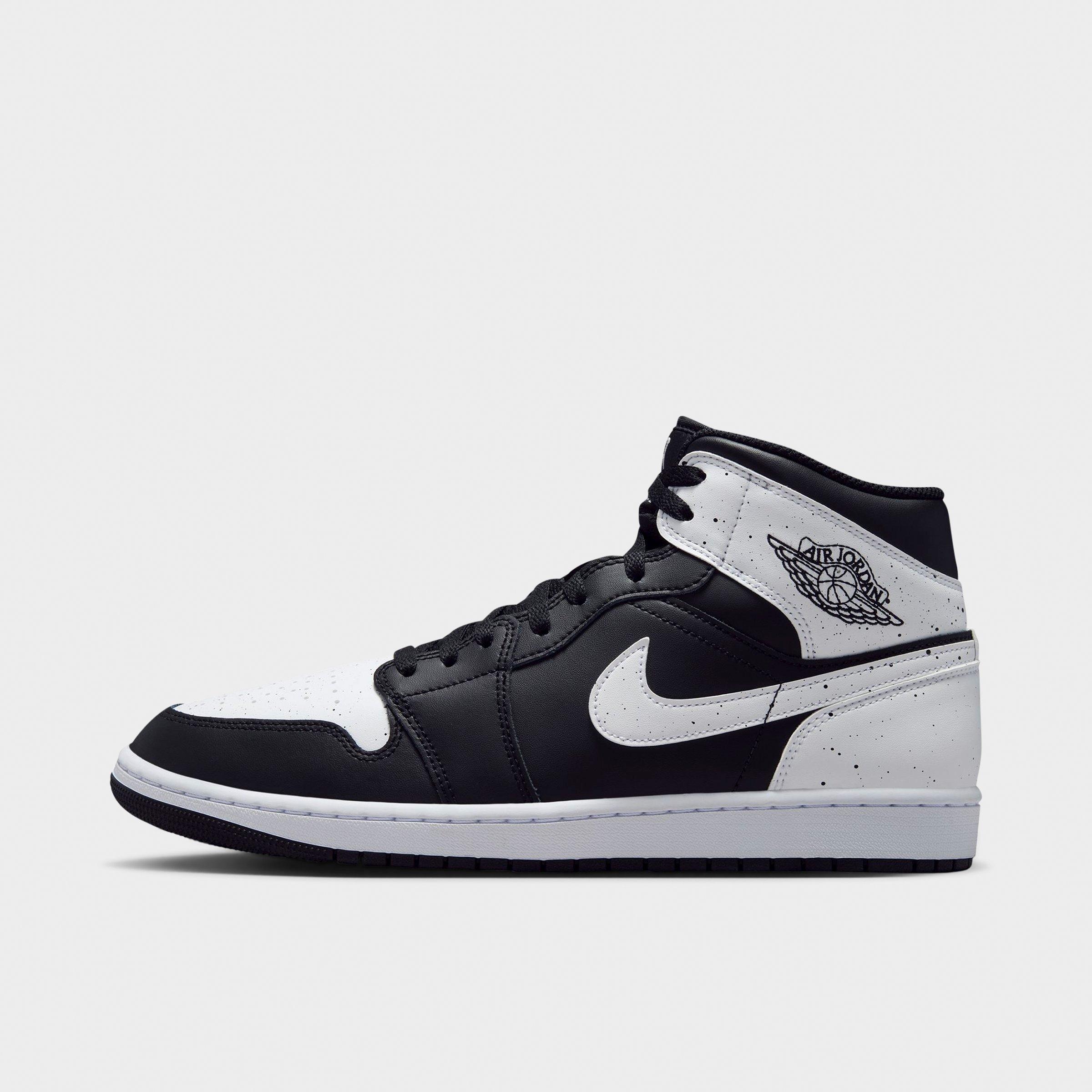 Jordan Men's Air Retro 1 Mid SE Casual Shoes in Black/White Size: 8.0