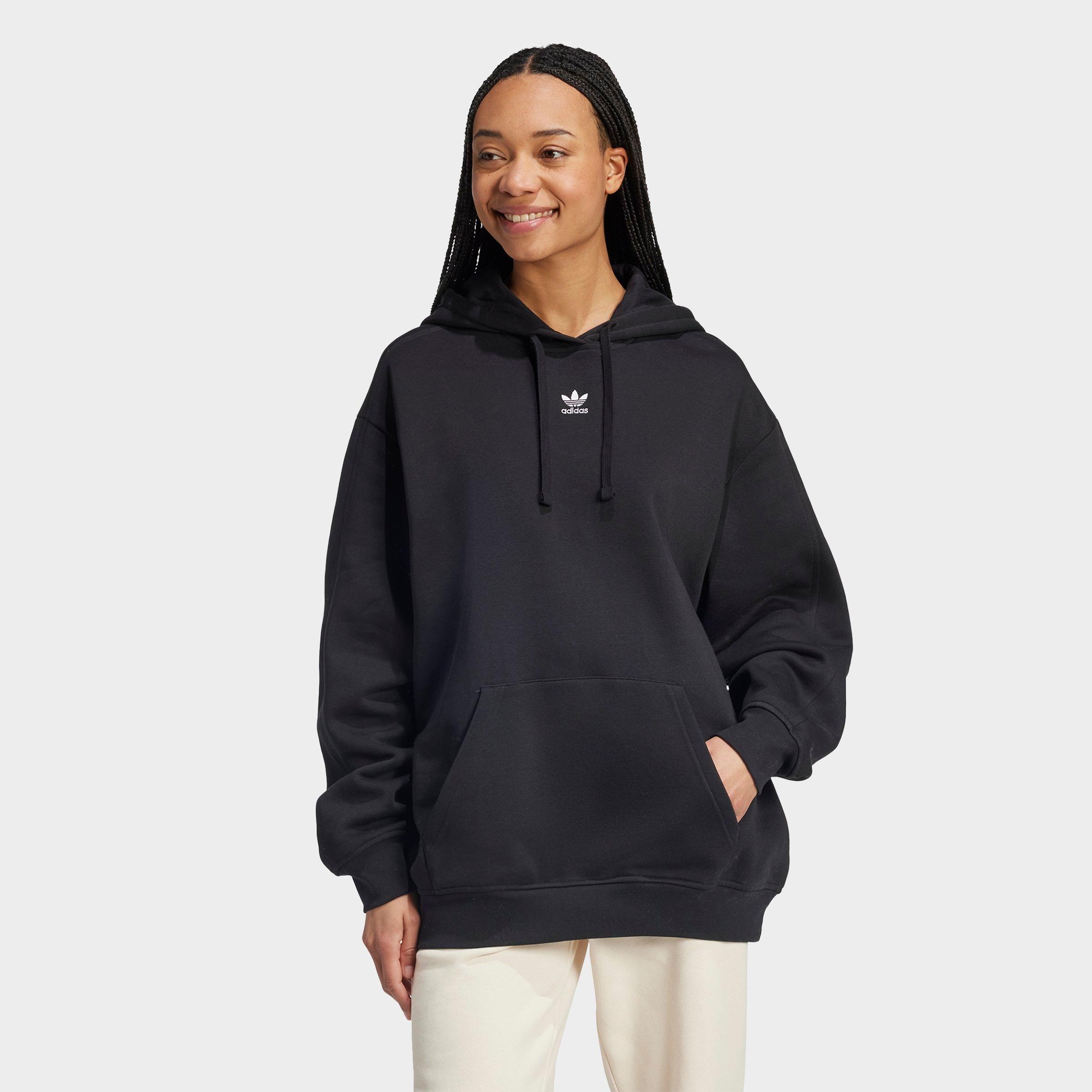 adidas Women's Originals Essentials Oversized Hoodie in Black Size: 2XS
