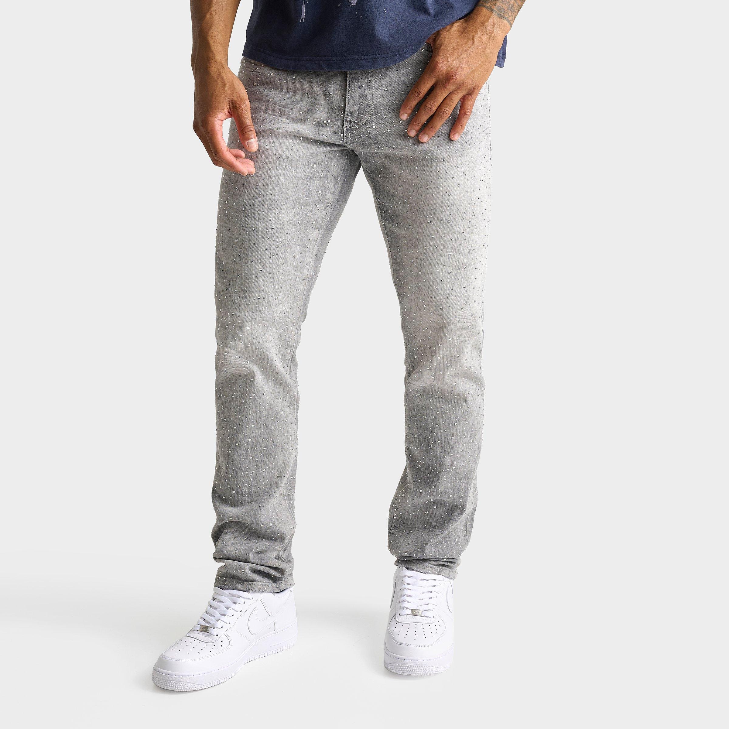 Jordan Craig Men's Straight Rhinestone Denim Jeans