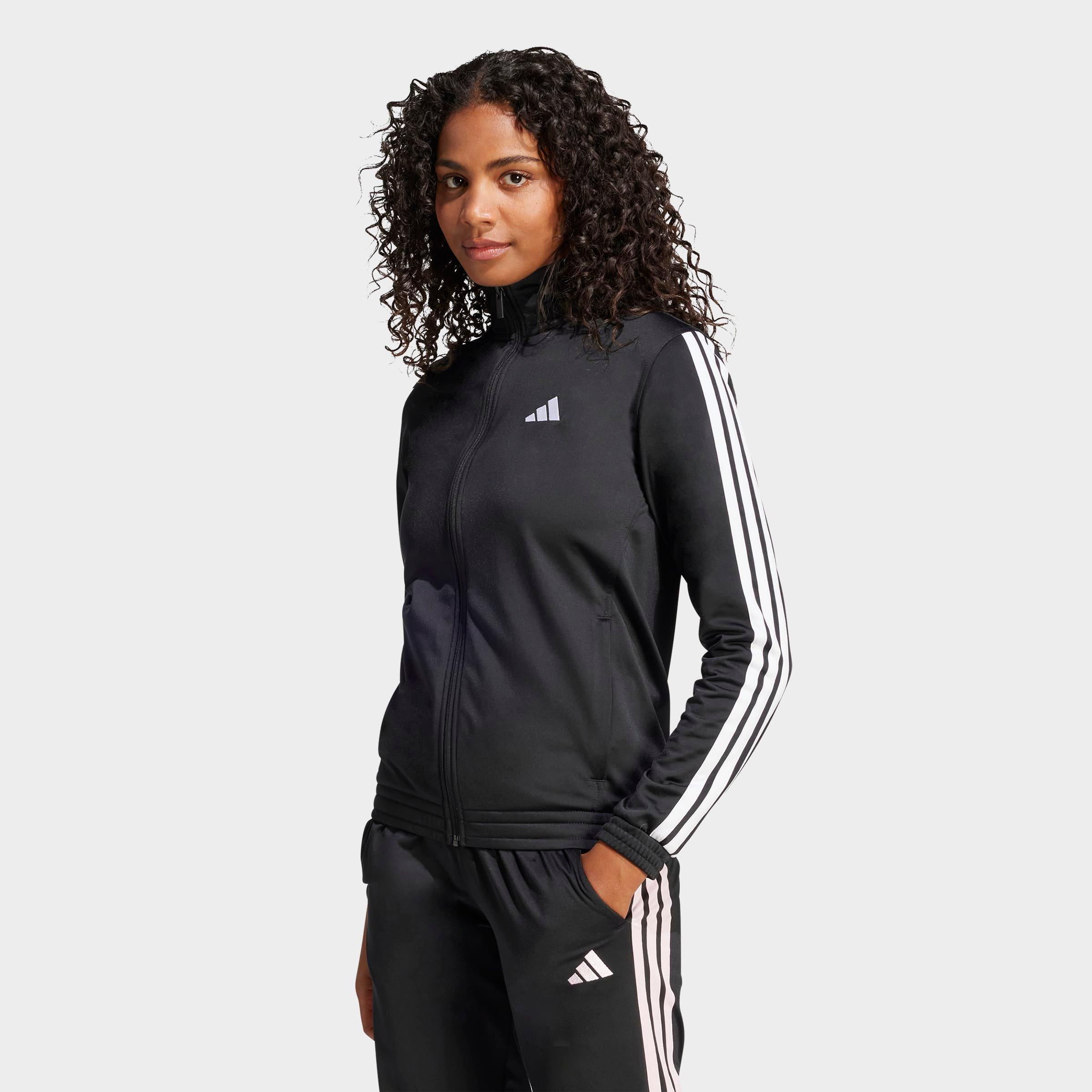 adidas Women's Sportswear DAYREADY Full-Zip Track Top in Black/White Size: Large